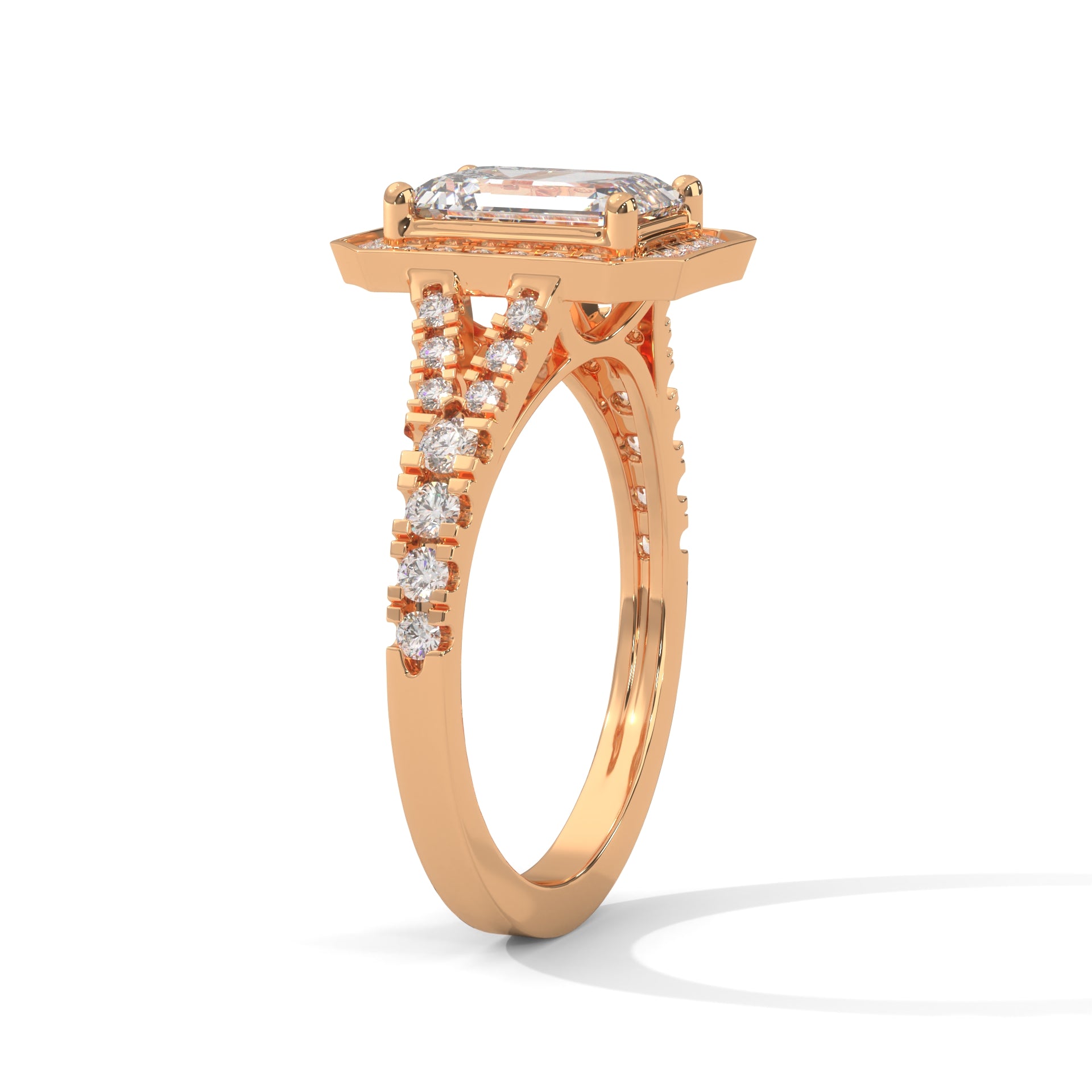 The Regal Precision 1.85 CTW Emerald-Cut Diamond Engagement Ring | 14K/18K Gold