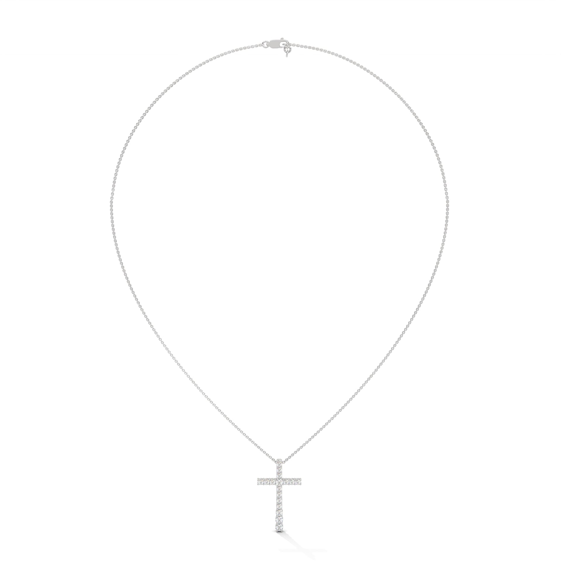 Divine Radiance Diamond Cross Pendant – 14K Gold | 0.48 CTW