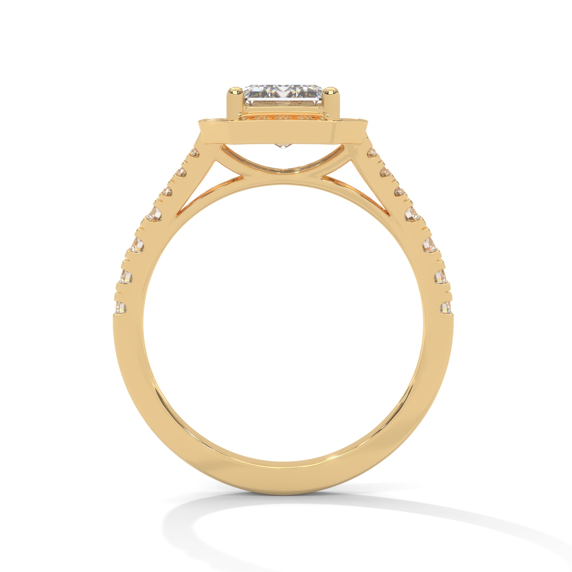 The Regal Precision 1.85 CTW Emerald-Cut Diamond Engagement Ring | 14K/18K Gold