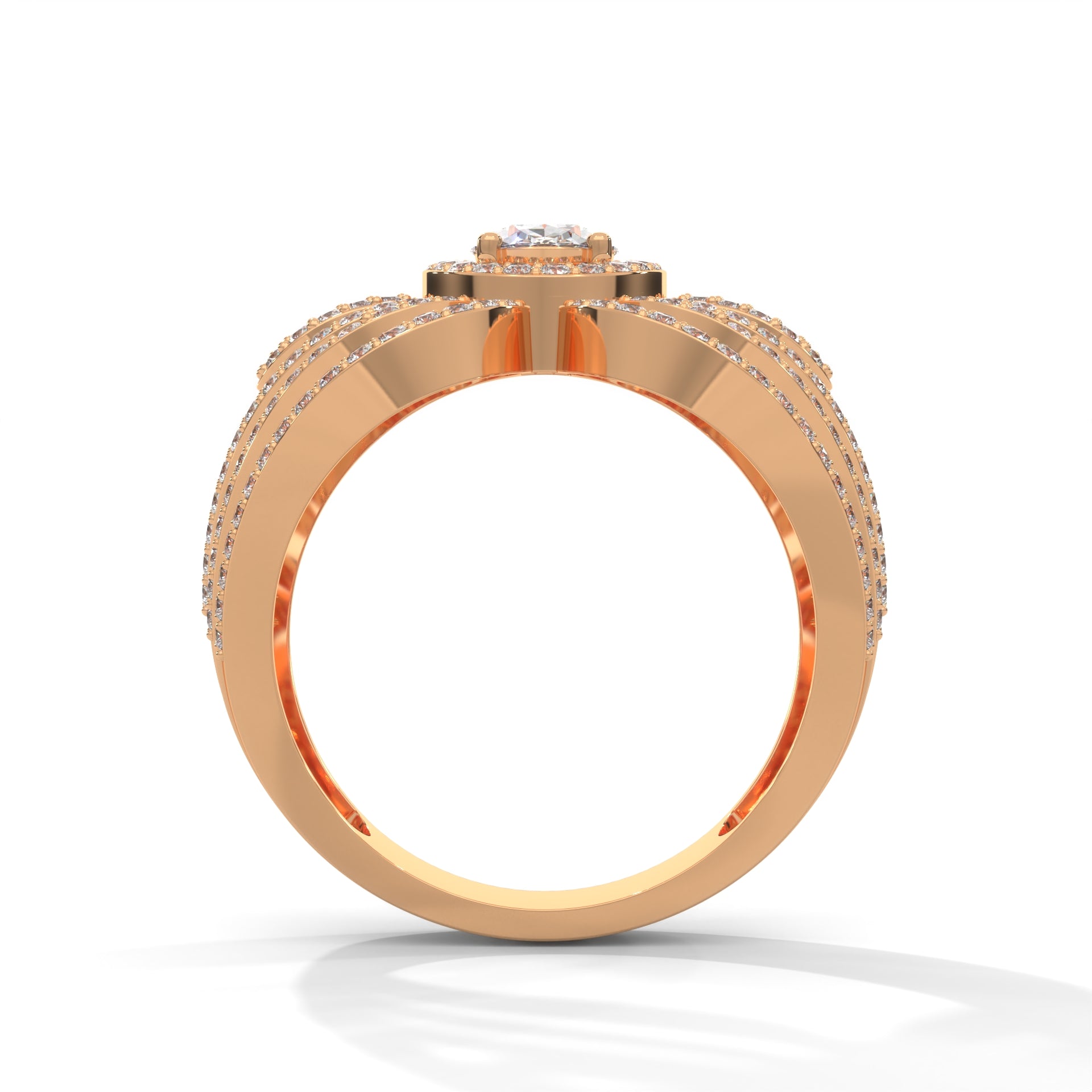 Aurelia 1.74 CTW Oval & Round Lab-Grown Diamond Ring