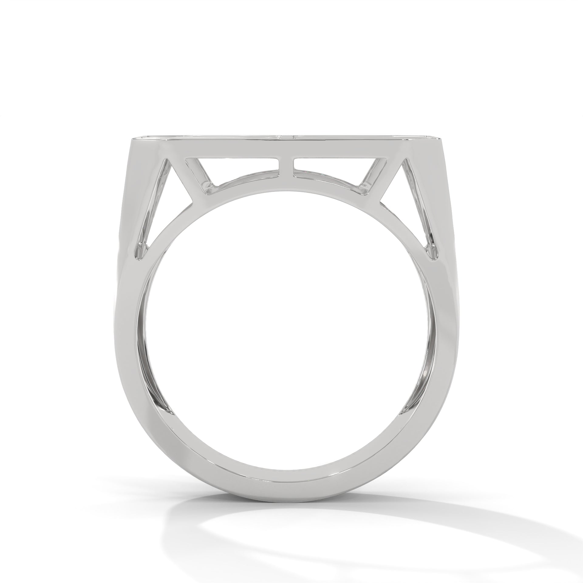 Legacy 0.92 CTW Round Lab-Grown Diamond Quad-Panel Men's Ring