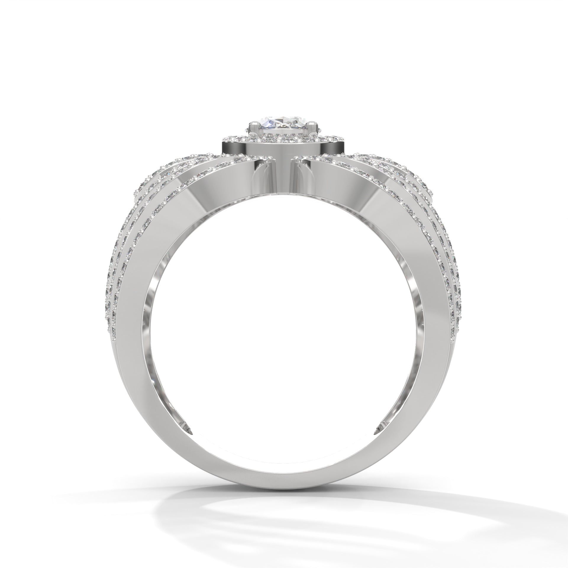 Aurelia 1.74 CTW Oval & Round Lab-Grown Diamond Ring
