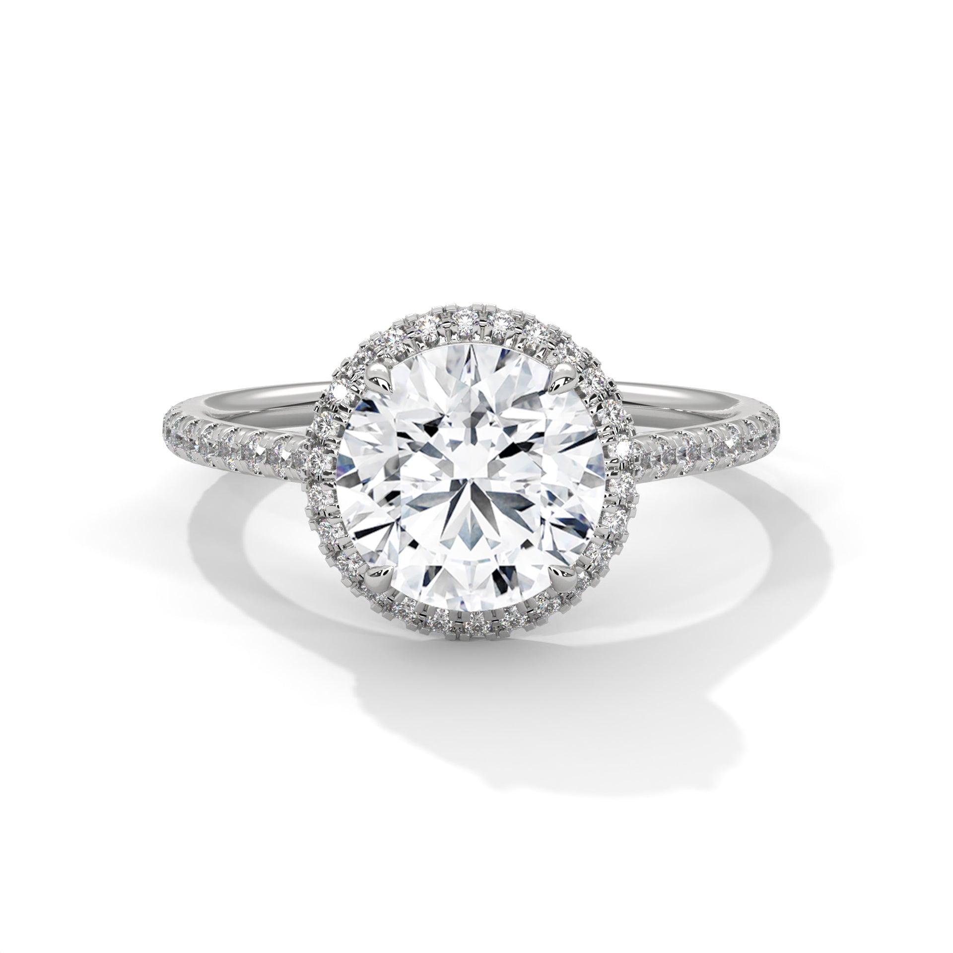 Brilliance 3CT Round Lab-Grown Diamond Engagement Ring | 3.34 CTW