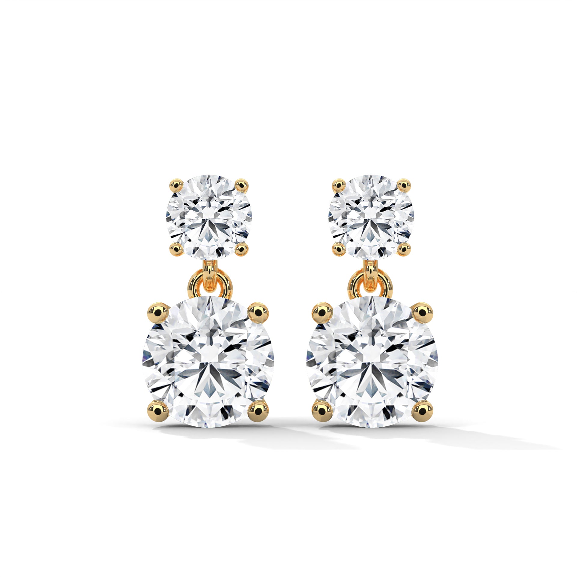 14K Gold Lab-Grown Diamond Drop Earrings| 3-6 CTW