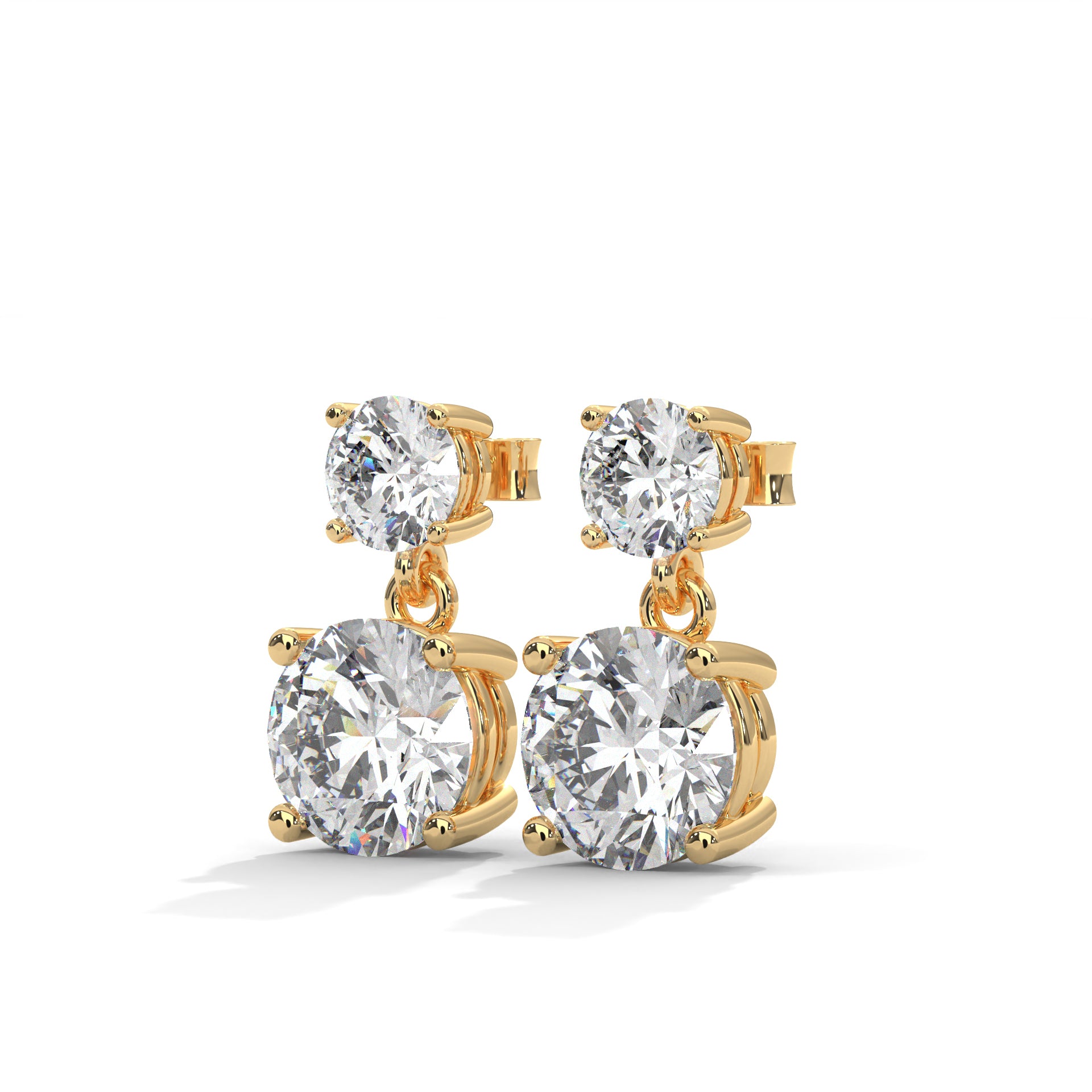14K Gold Lab-Grown Diamond Drop Earrings| 3-6 CTW