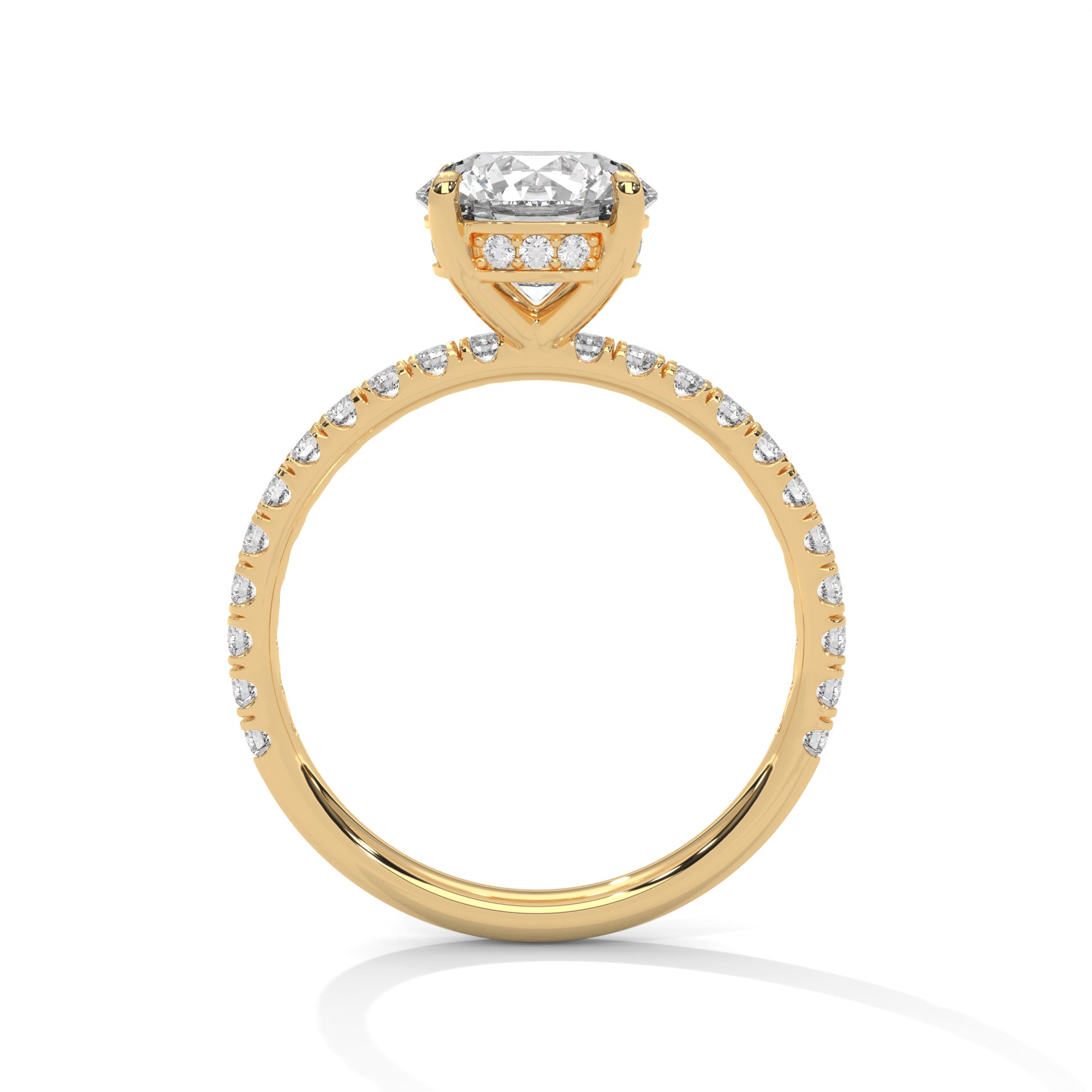 Classic Pave 2.47CTW Round Lab-Grown Diamond Engagement Ring