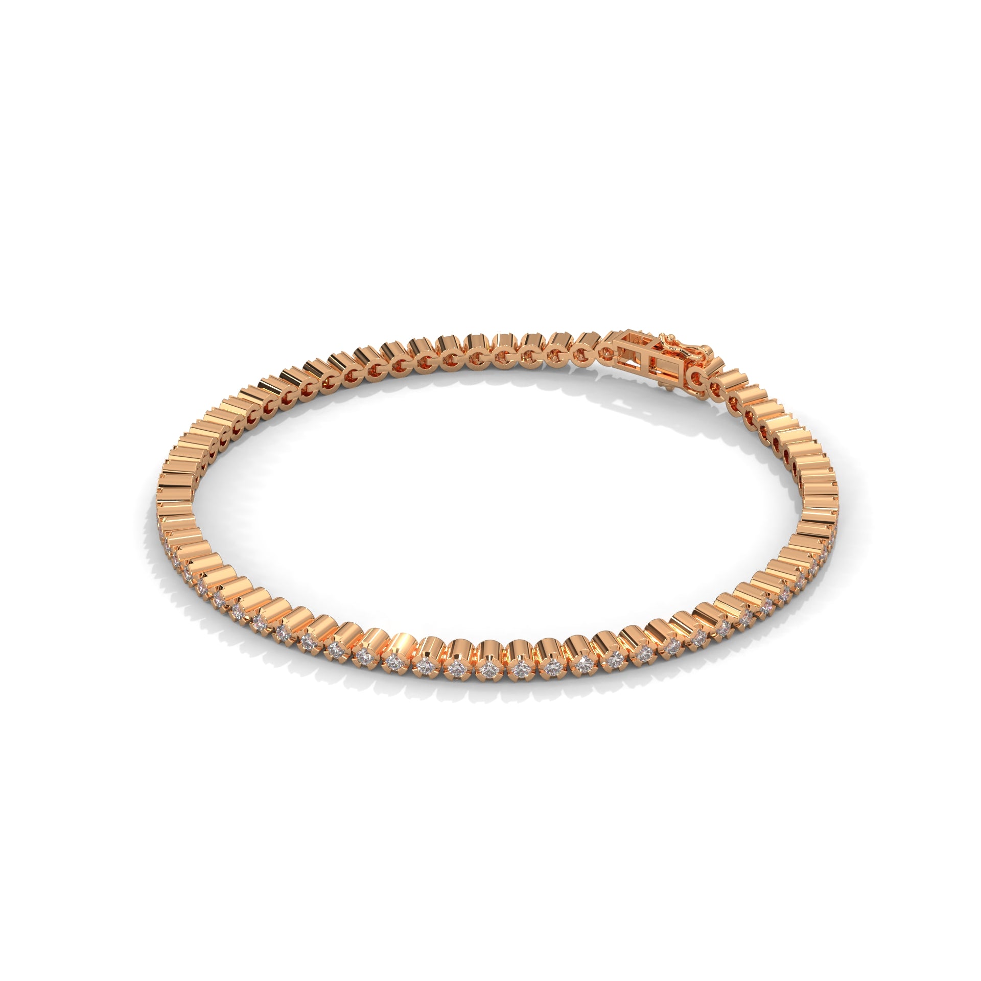 EternaLuxe Round-Cut Lab-Grown Diamond Tennis Bracelet | 1.30 CTW