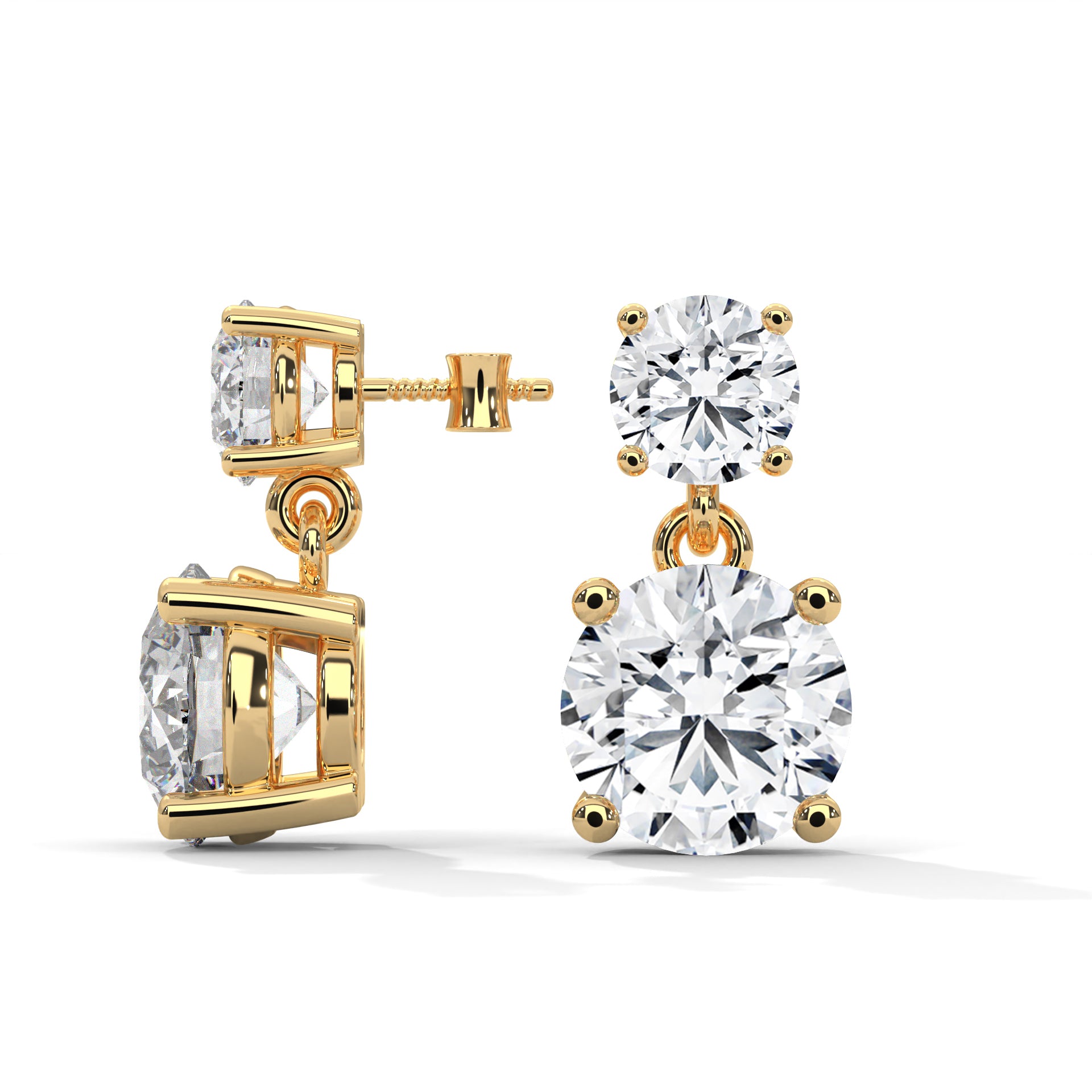 14K Gold Lab-Grown Diamond Drop Earrings| 3-6 CTW
