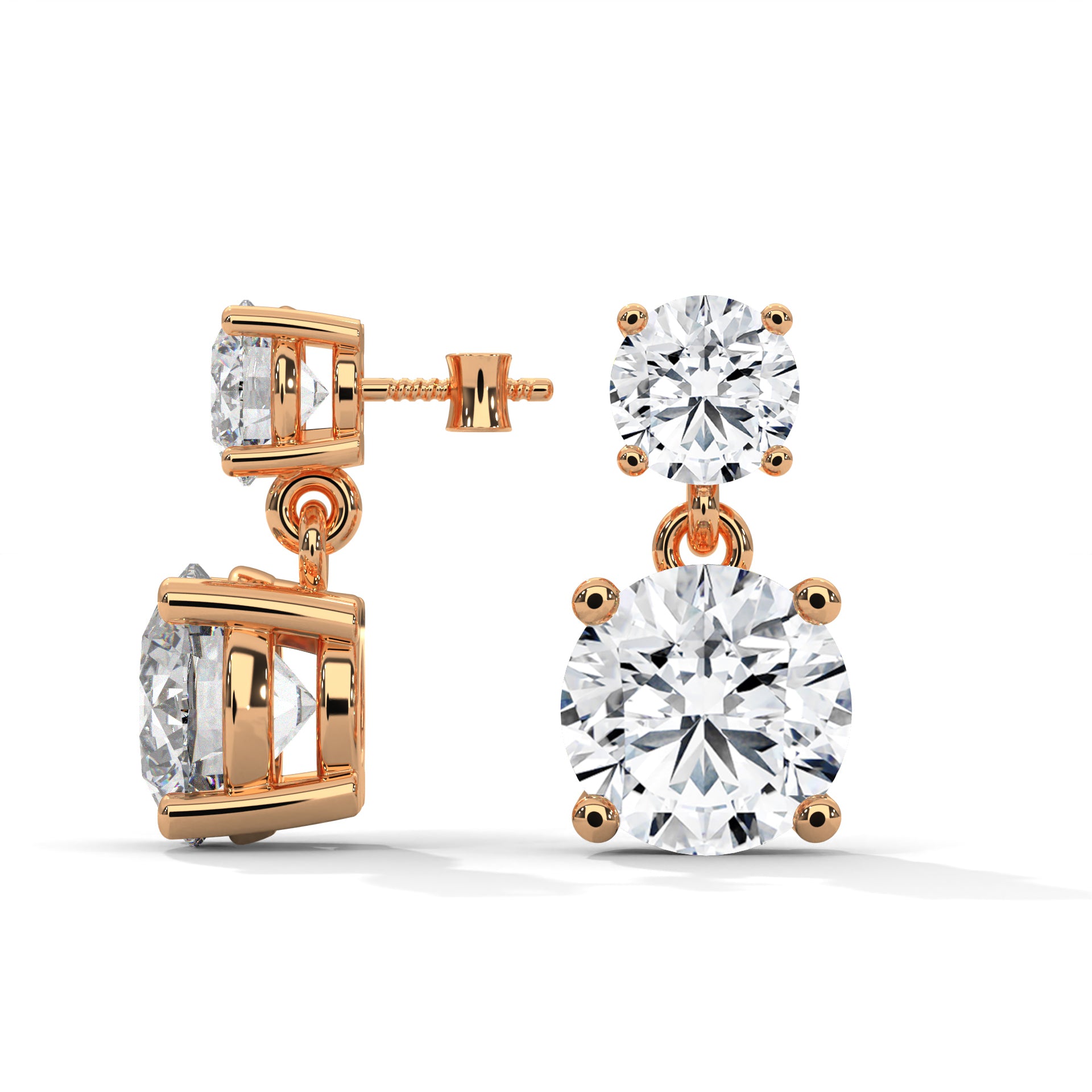 14K Gold Lab-Grown Diamond Drop Earrings| 3-6 CTW