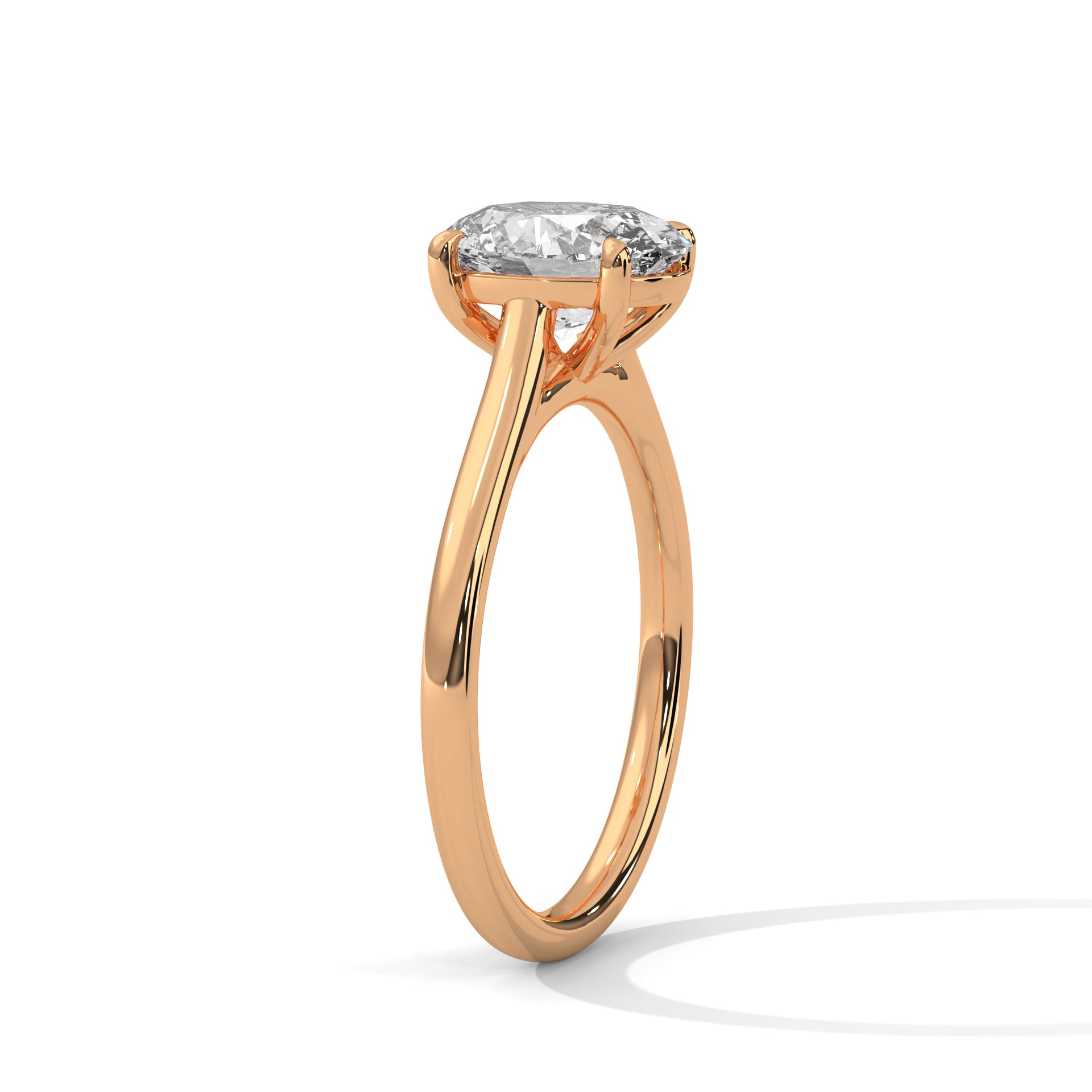 Lustrous 2.00 CTW Oval-Cut Lab-Grown Diamond Solitaire Ring | F-VS1