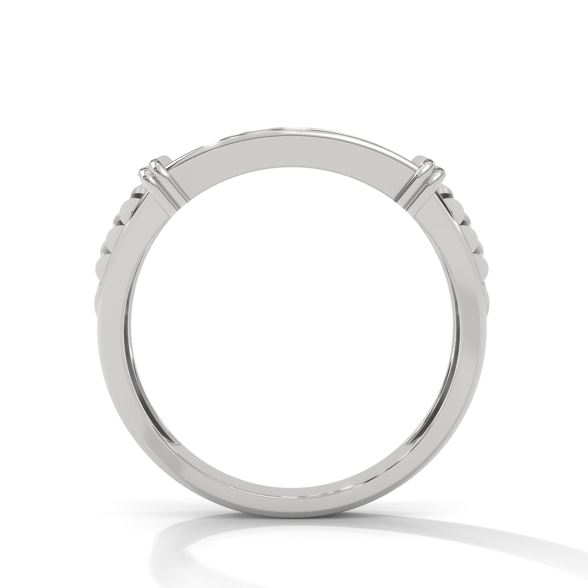 Dominus 0.46 CTW Round Lab-Grown Diamond Rectangular Men's Ring