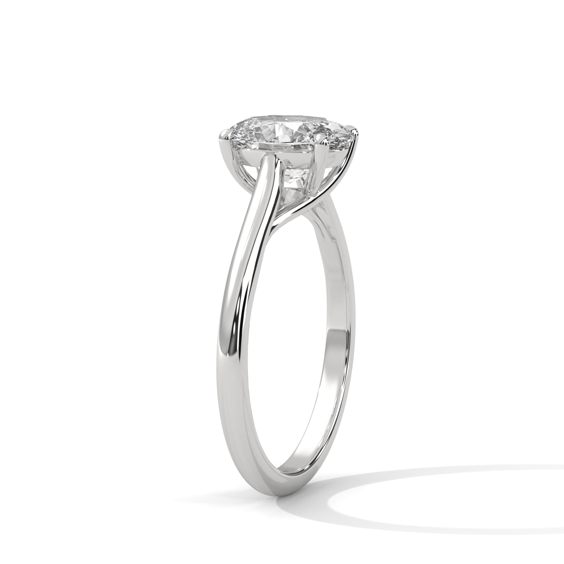 Endless Grace 1.5 CT Oval-Cut Lab Grown Diamond Solitaire Ring