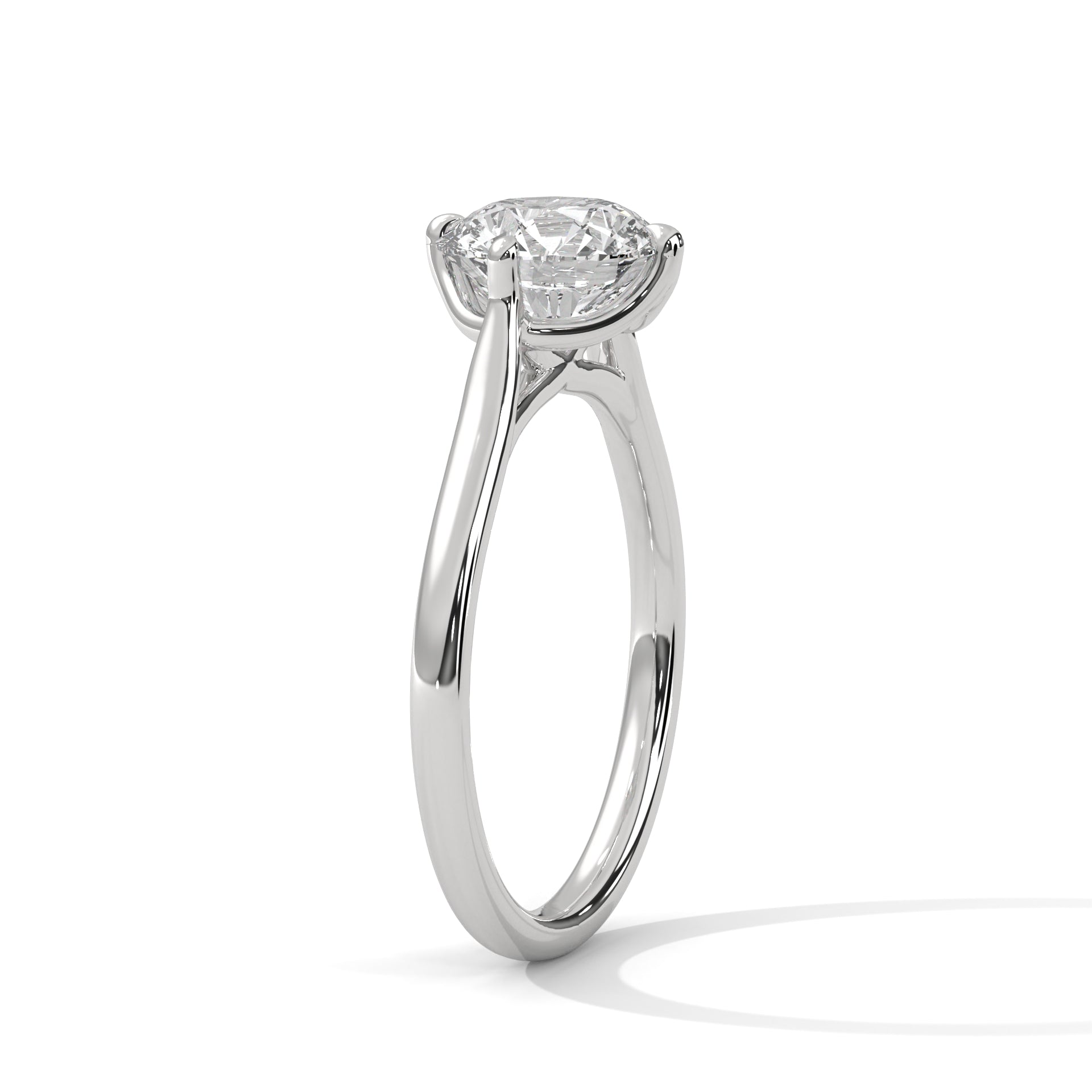 Cathedral-Setting 2 CTW Round-Cut Diamond Engagement Ring | 14K & 18K Gold