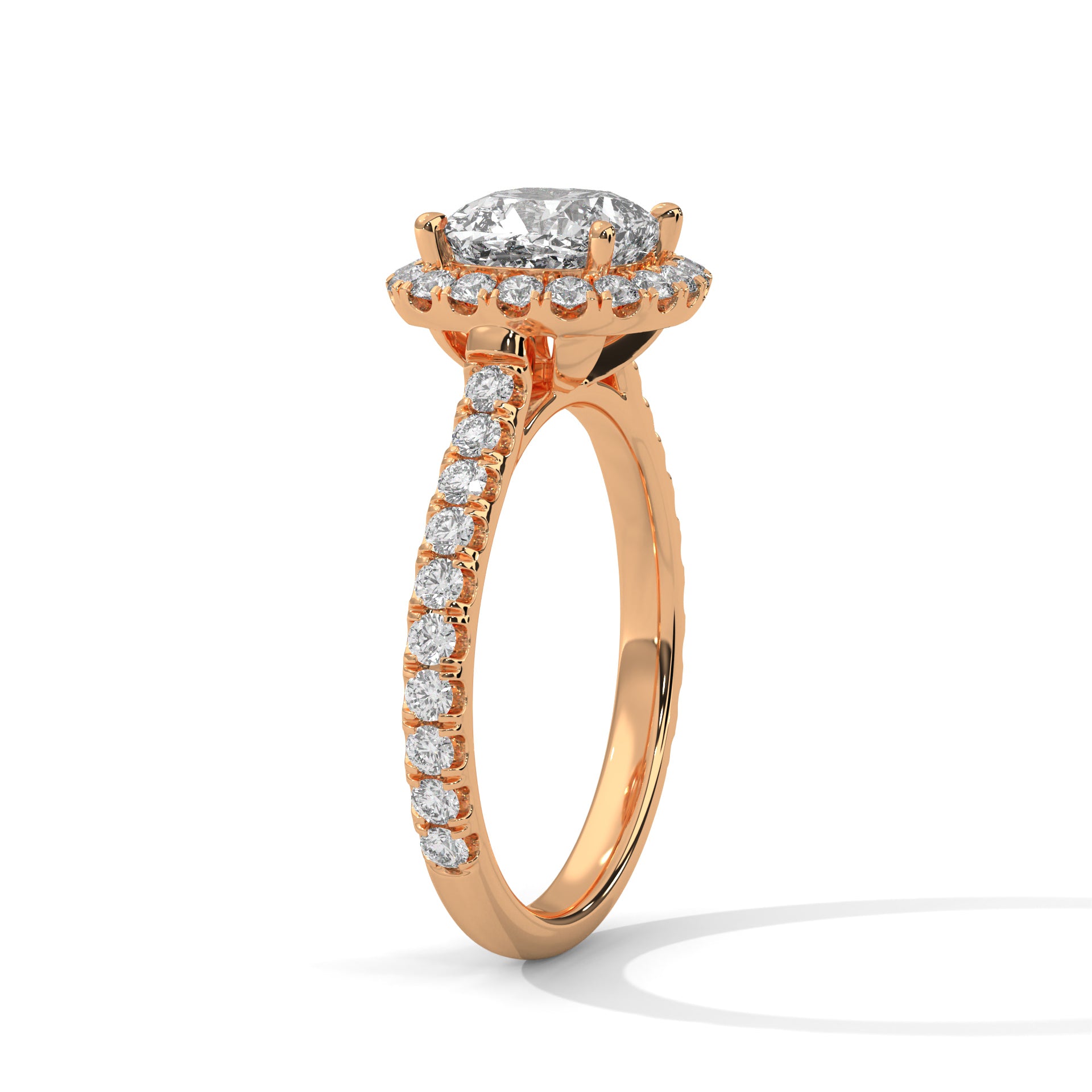 Glimmer 3CT Cushion Lab-Grown Diamond Engagement Ring | 3.61 CTW