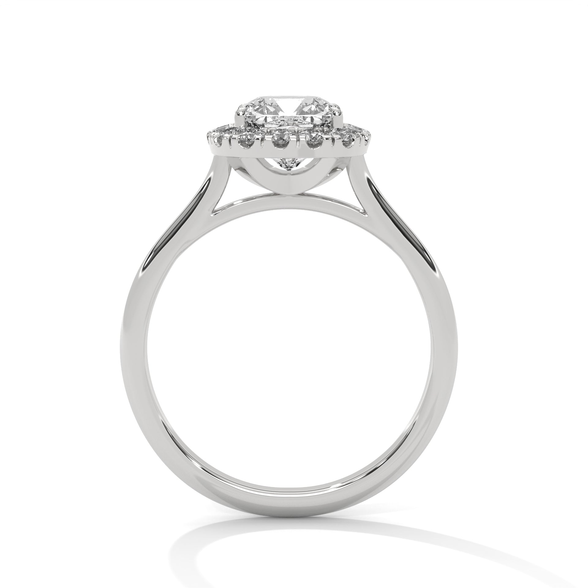 Odessa 3ct Cushion Lab-Grown Diamond Halo Engagement Ring | 3.27 CTW