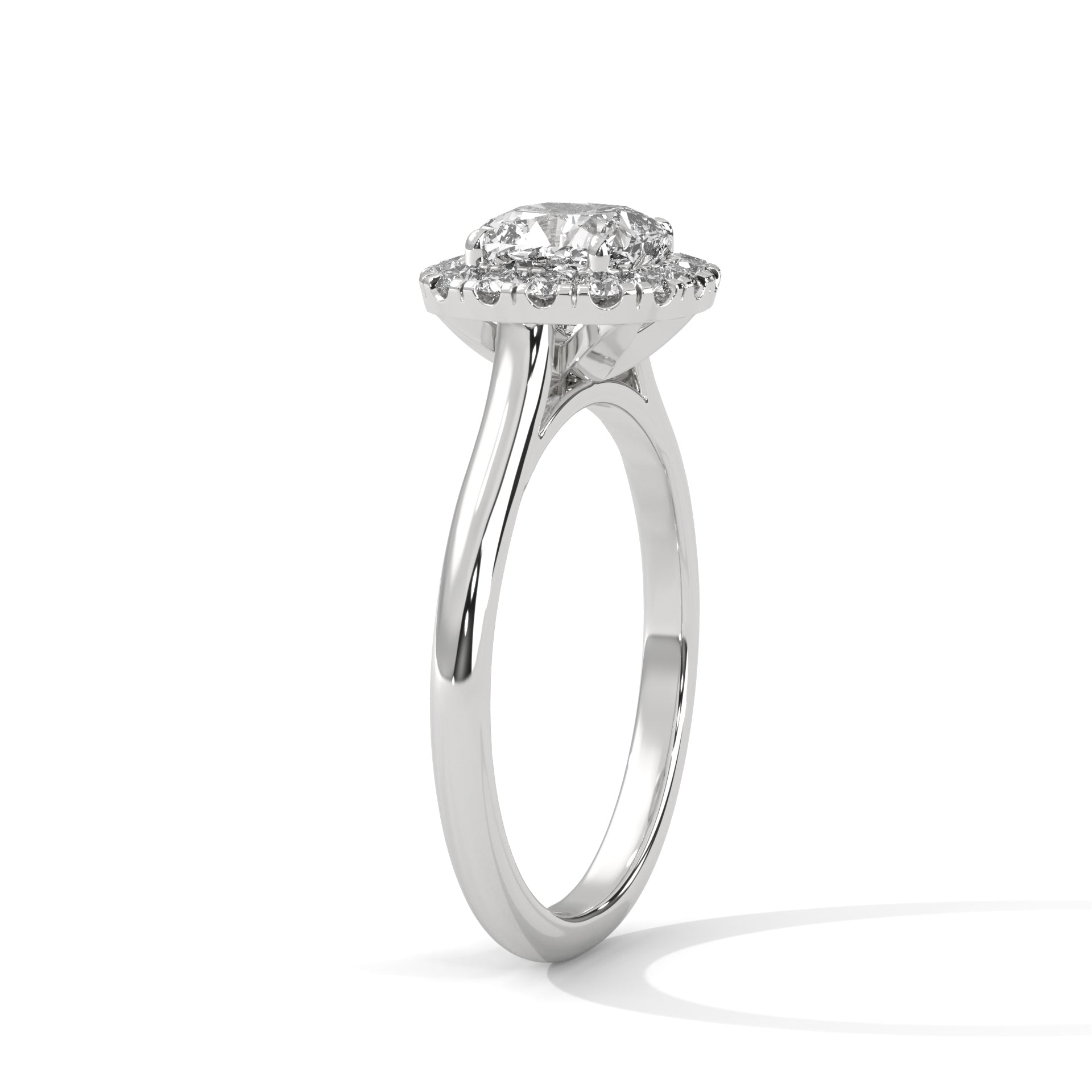 Odessa 3ct Cushion Lab-Grown Diamond Halo Engagement Ring | 3.27 CTW