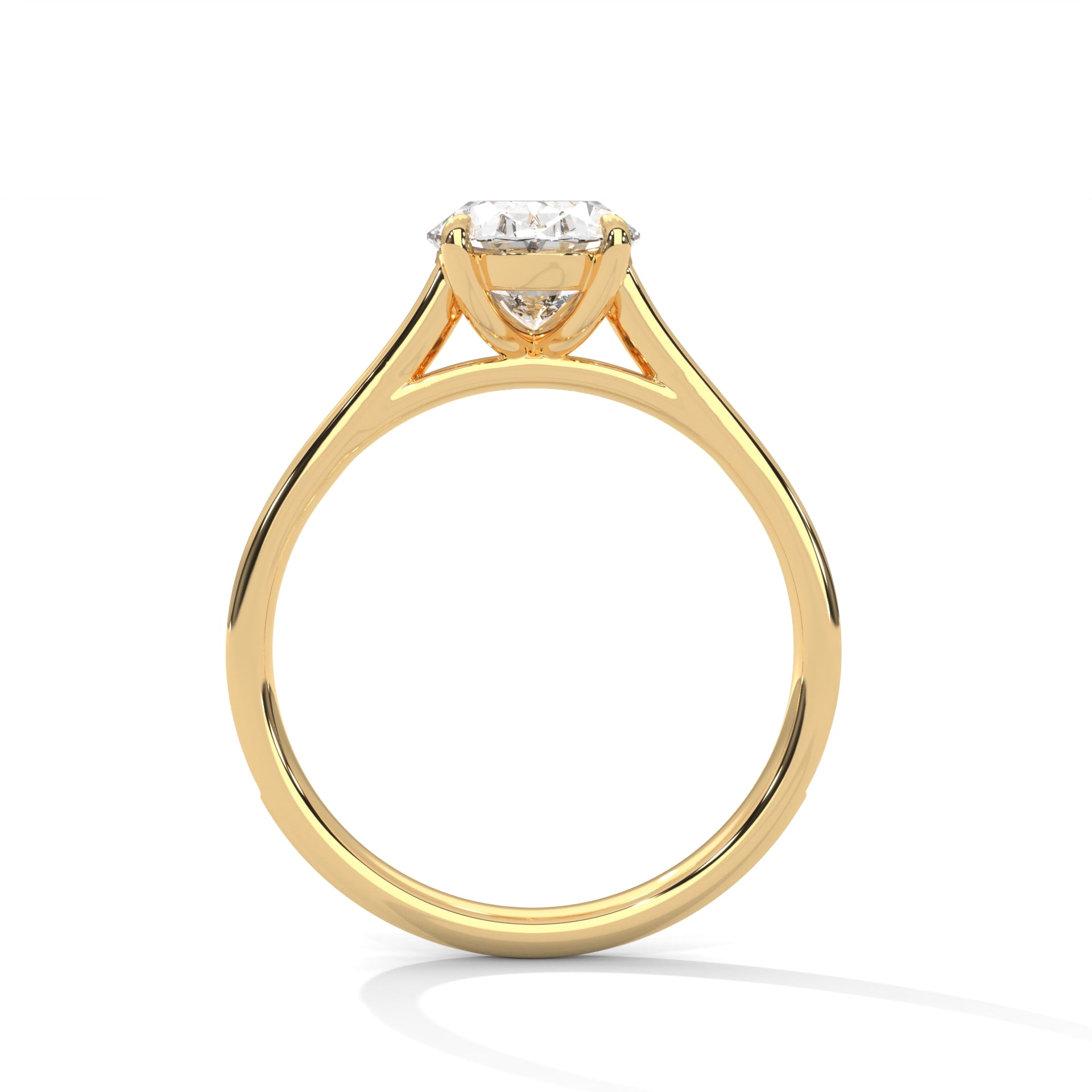 Lustrous 2.17 CTW Oval Diamond Engagement Ring | E VS1