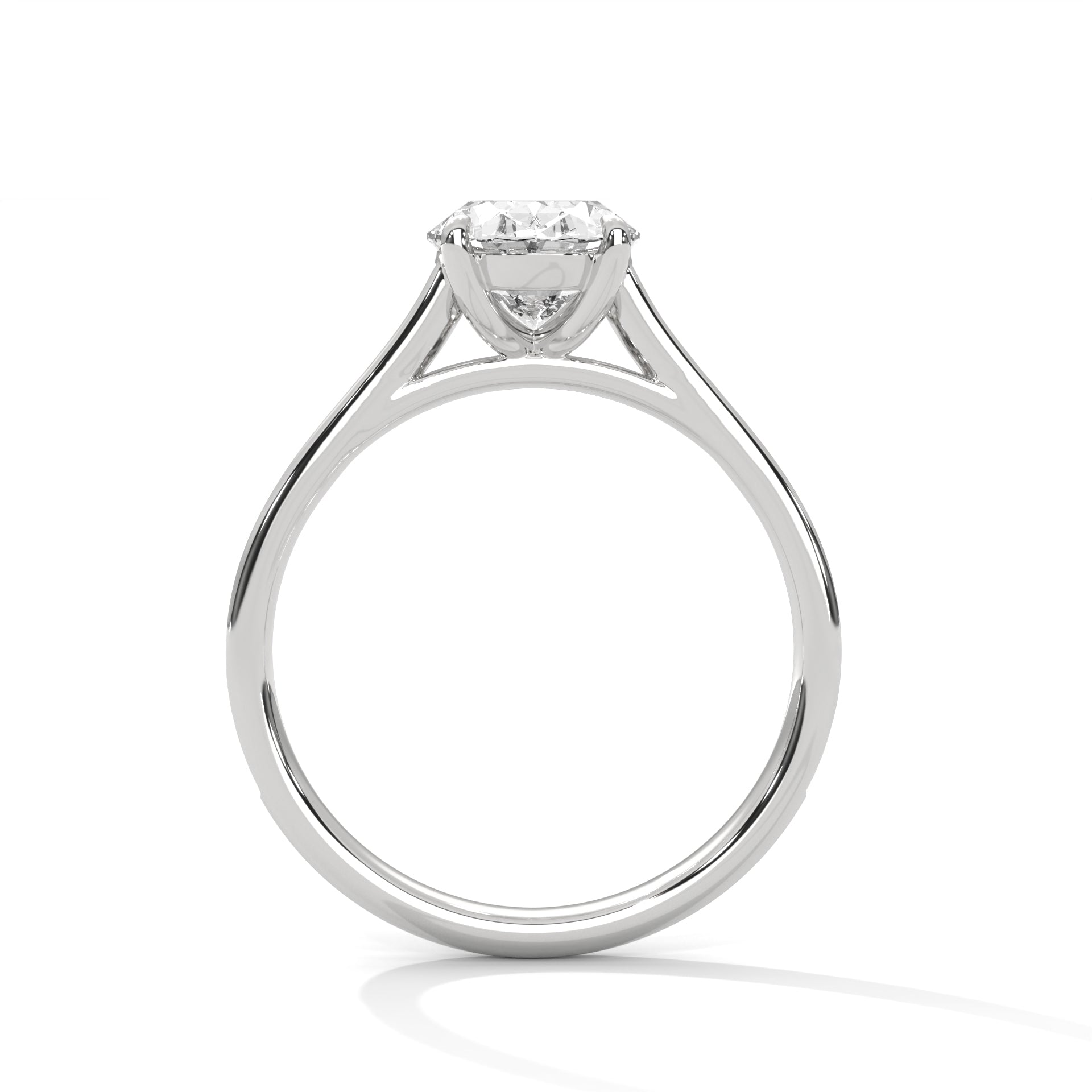 Lustrous 2.17 CTW Oval Diamond Engagement Ring | E VS1