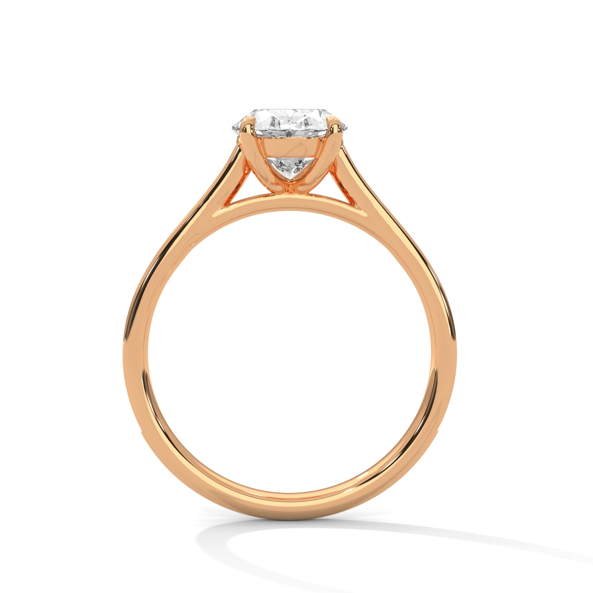 Lustrous 2.17 CTW Oval Diamond Engagement Ring | E VS1