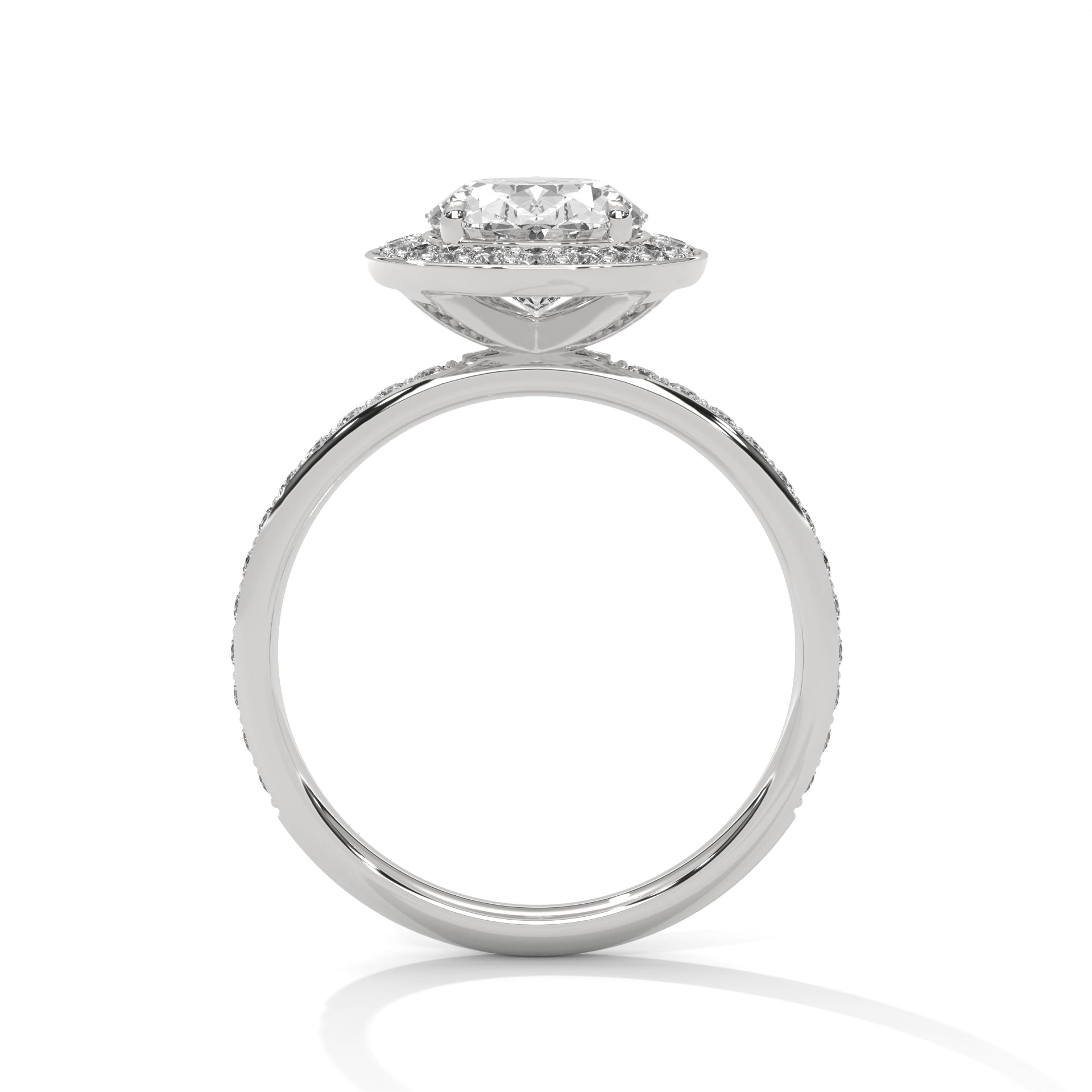 Isolde 1.5ct Oval Lab-Grown Diamond Halo Engagement Ring | 2.02 CTW