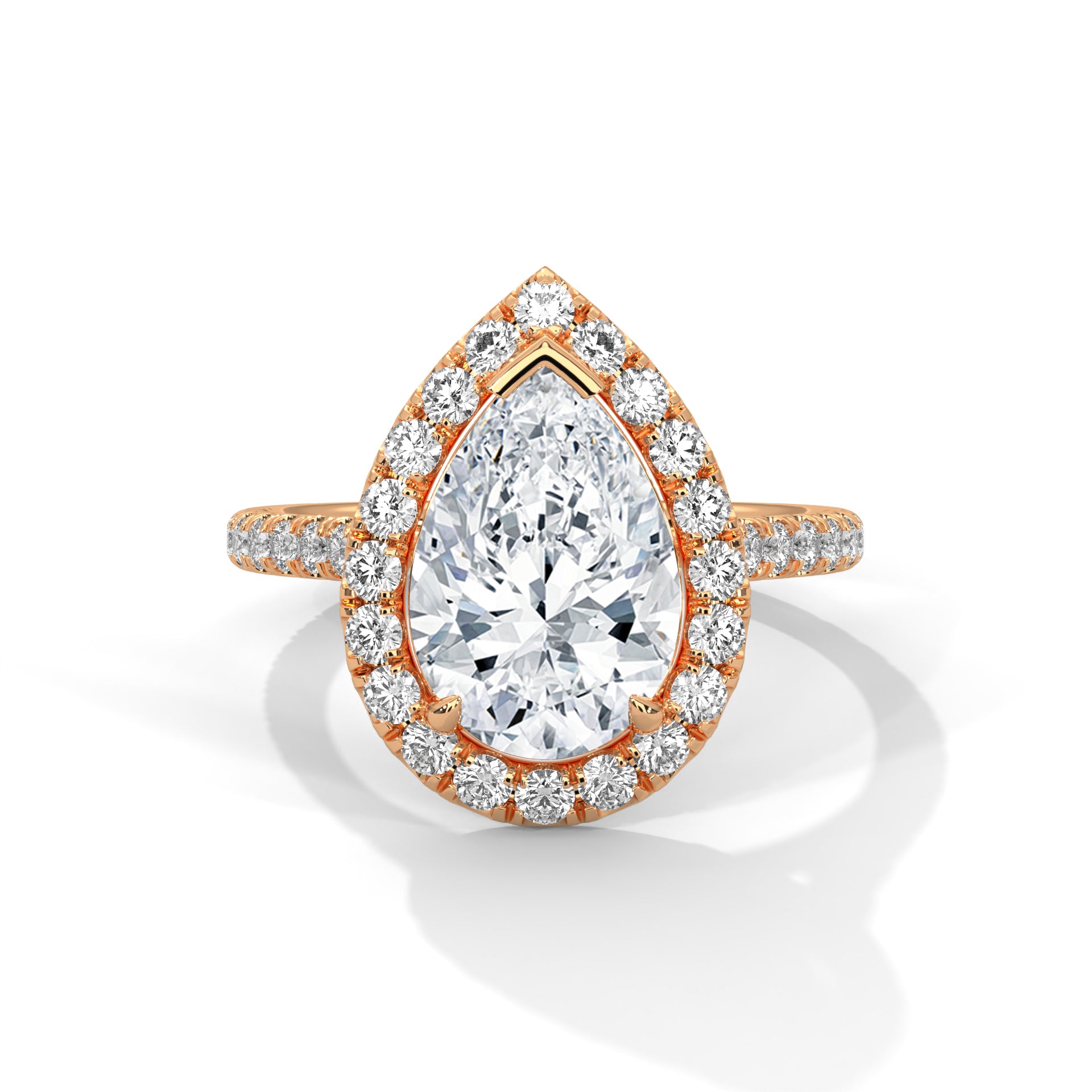 Cascade 1.5CT Pear Lab-Grown Diamond Engagement Ring | 2.23 CTW