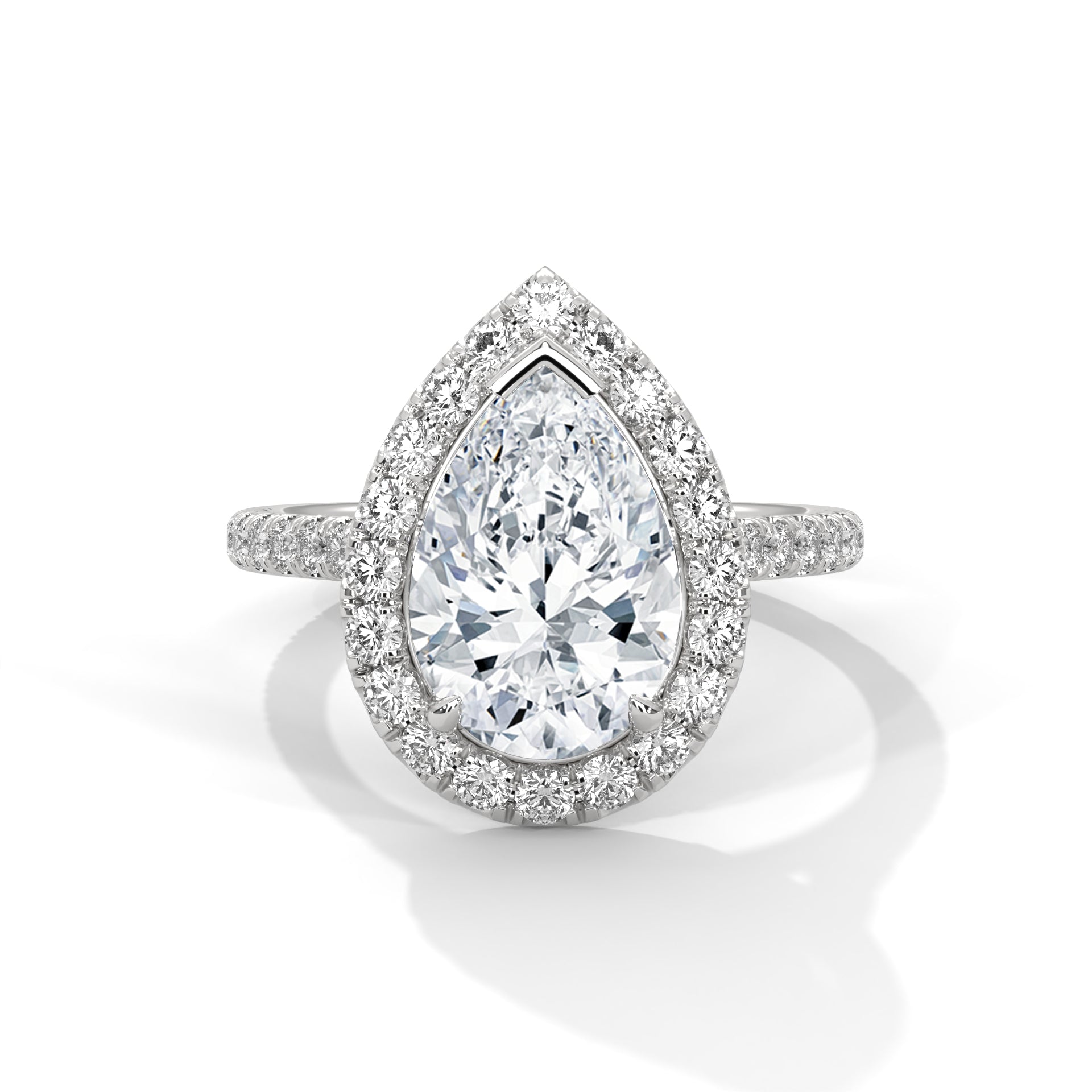 Cascade 1.5CT Pear Lab-Grown Diamond Engagement Ring | 2.23 CTW