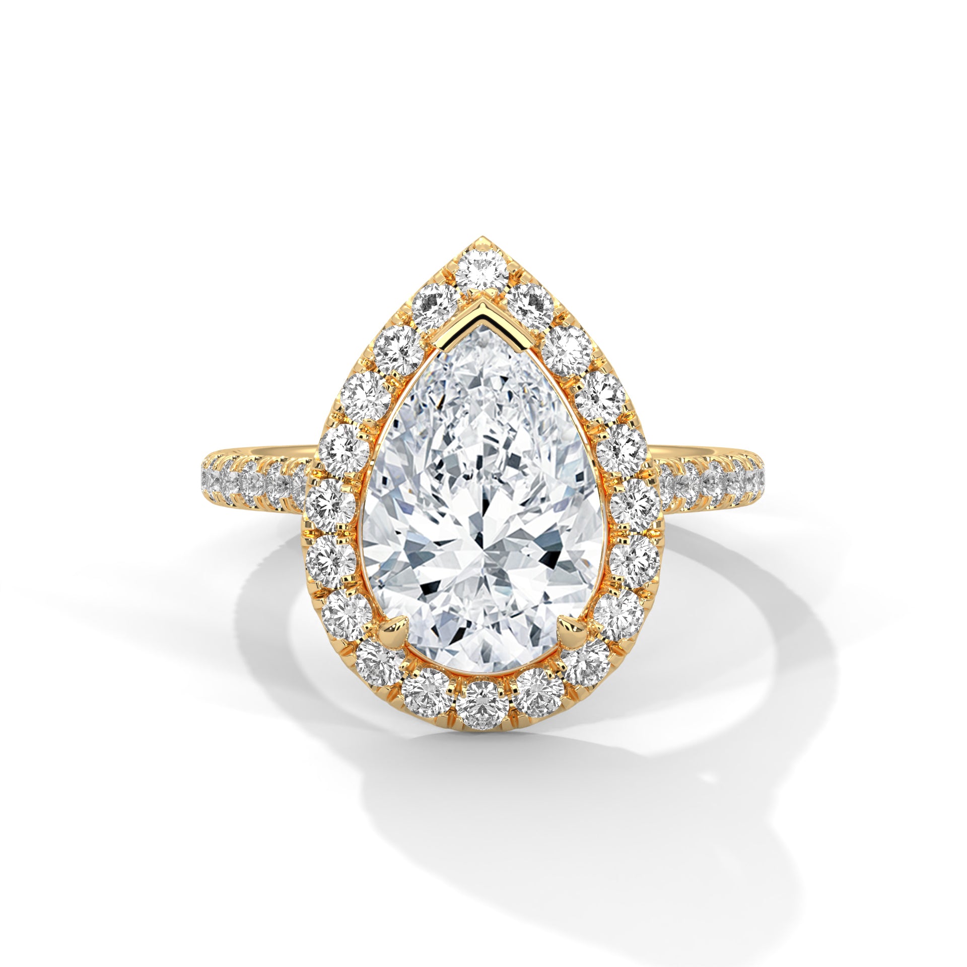 Cascade 1.5CT Pear Lab-Grown Diamond Engagement Ring | 2.23 CTW