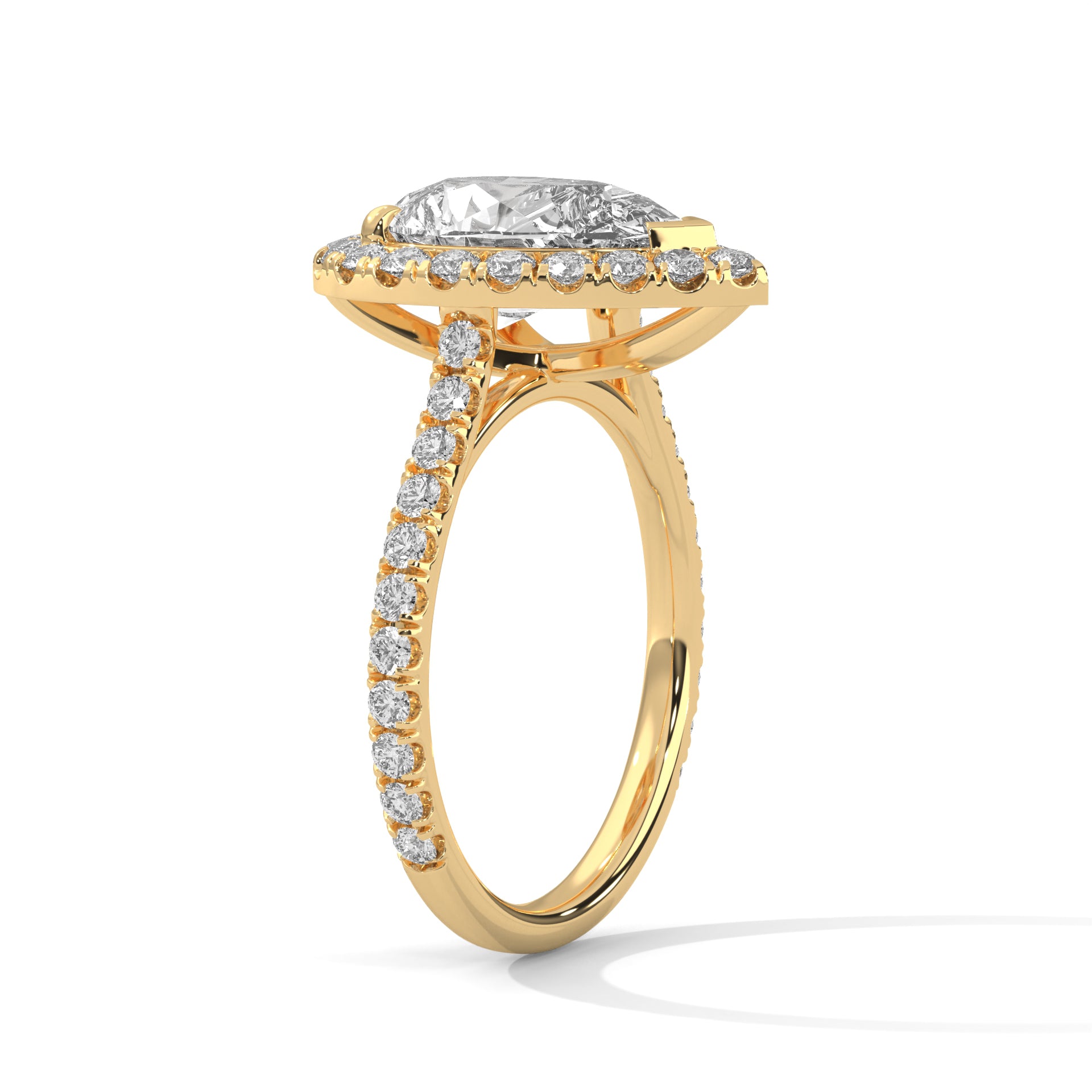 Cascade 1.5CT Pear Lab-Grown Diamond Engagement Ring | 2.23 CTW