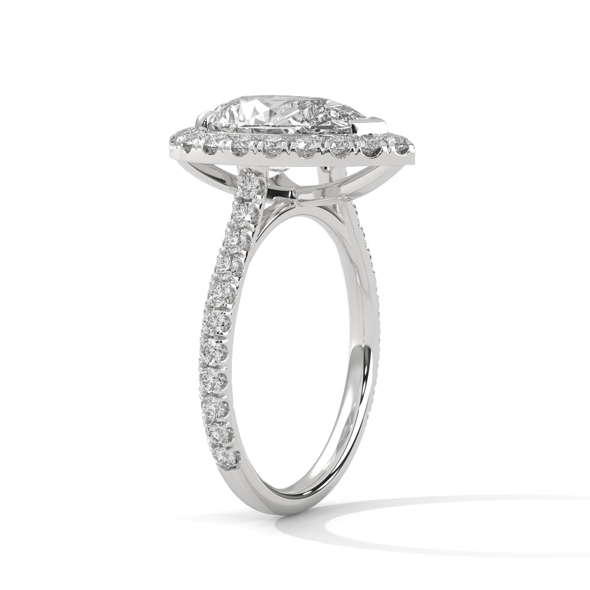 Cascade 1.5CT Pear Lab-Grown Diamond Engagement Ring | 2.23 CTW