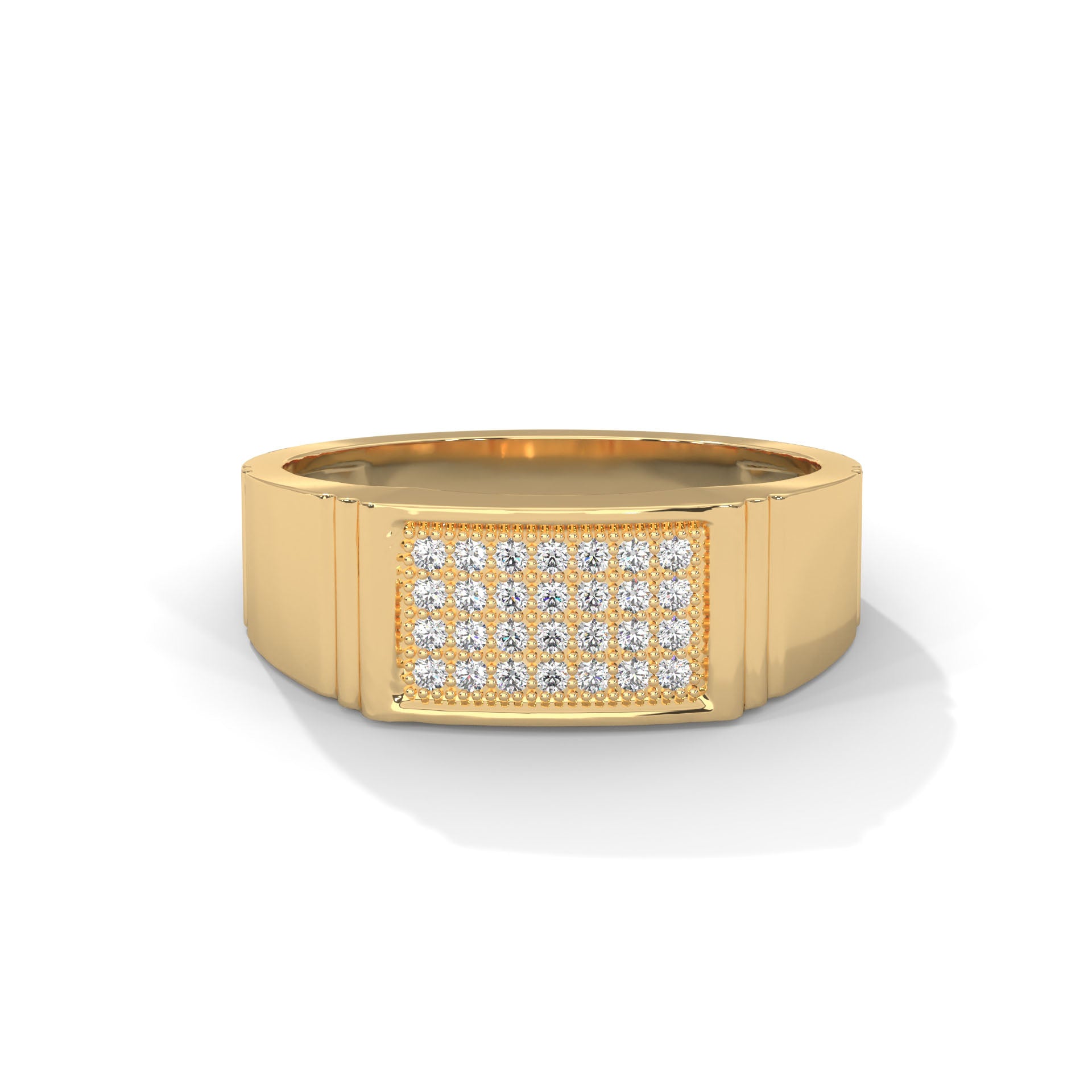 Regal 0.28 CTW Round Lab-Grown Diamond Sleek Men's Ring