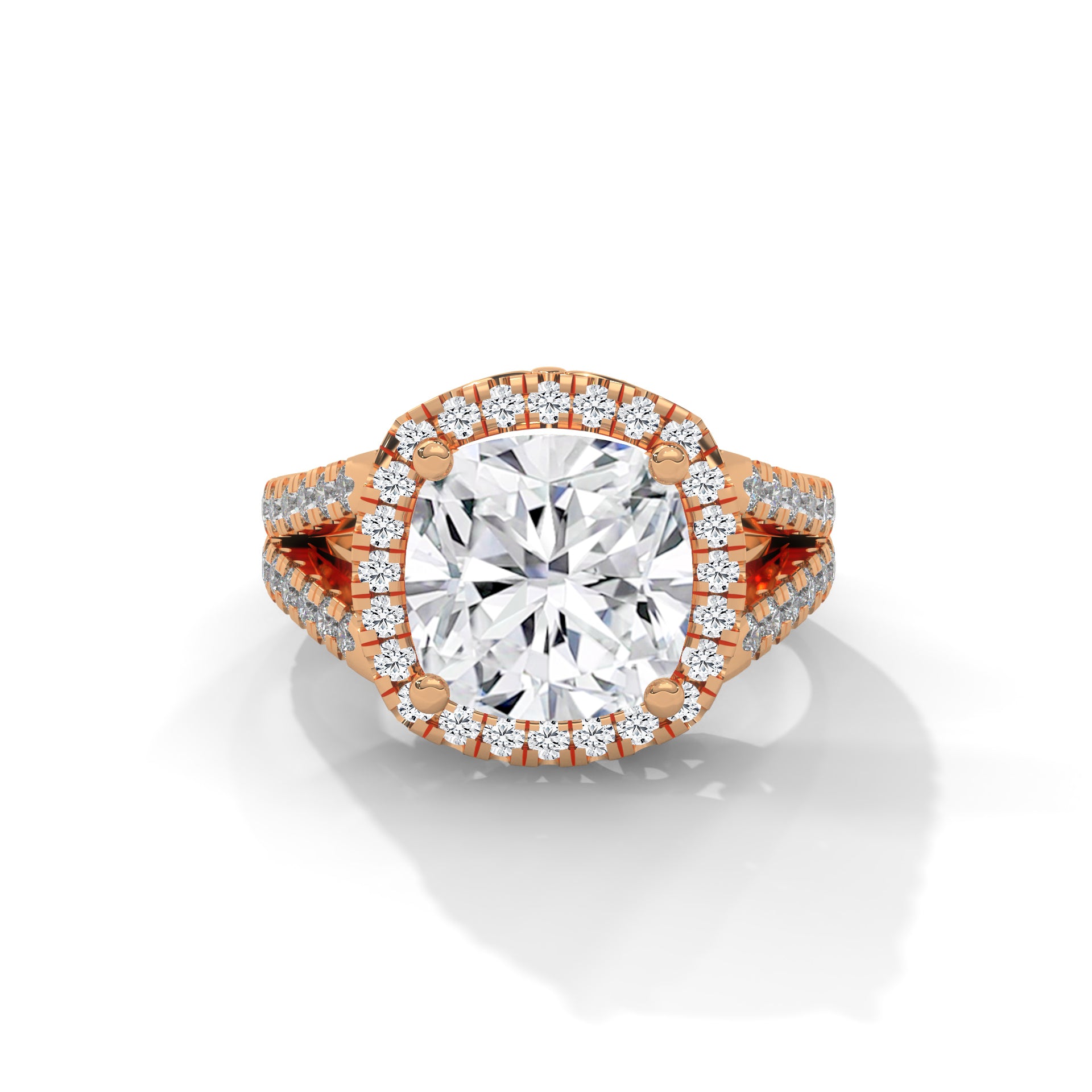 Aurora 6.49 CTW Cushion & Round Lab-Grown Diamond Ring