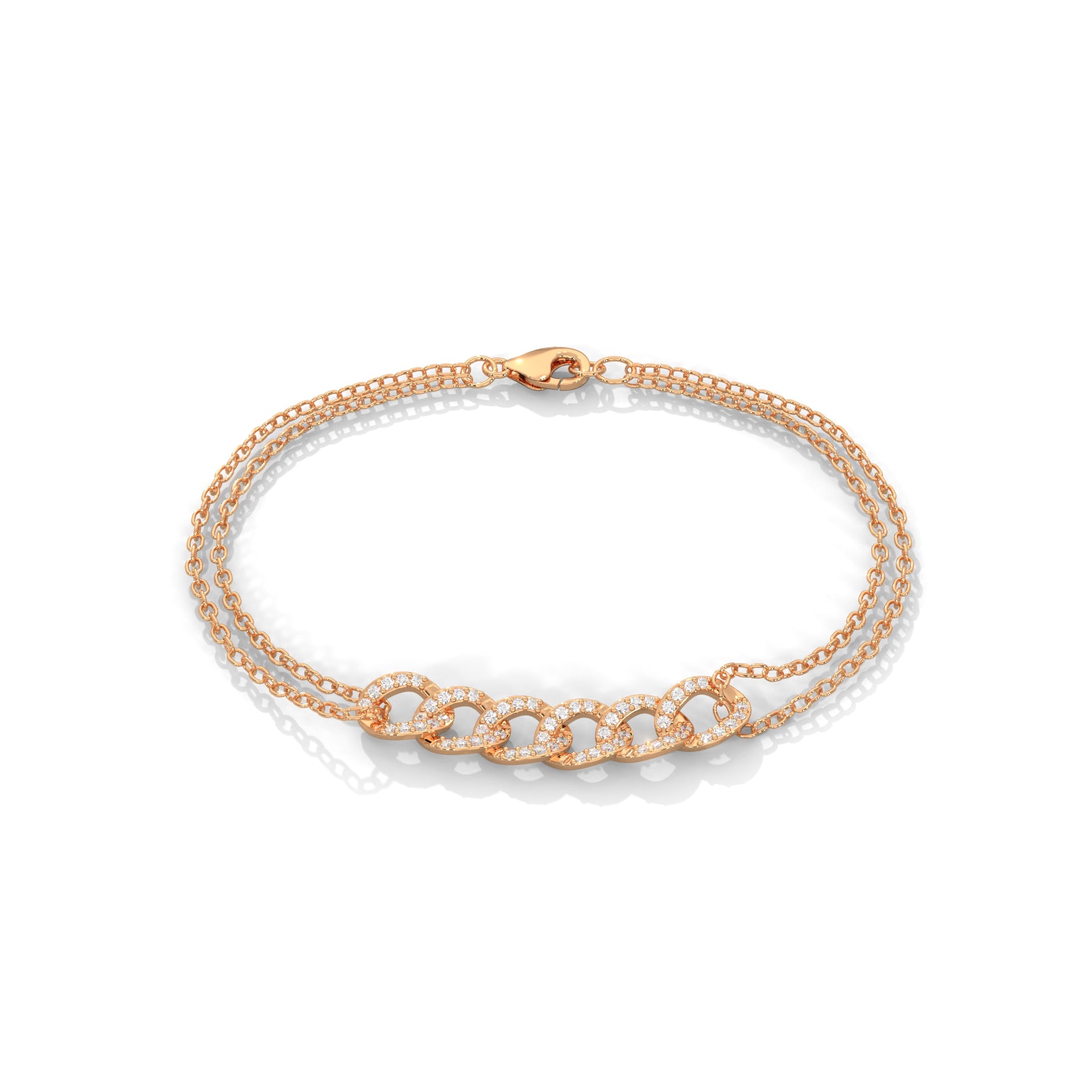 CelestiLink Round-Cut Lab-Grown Diamond Chain Bracelet | 0.30 CTW