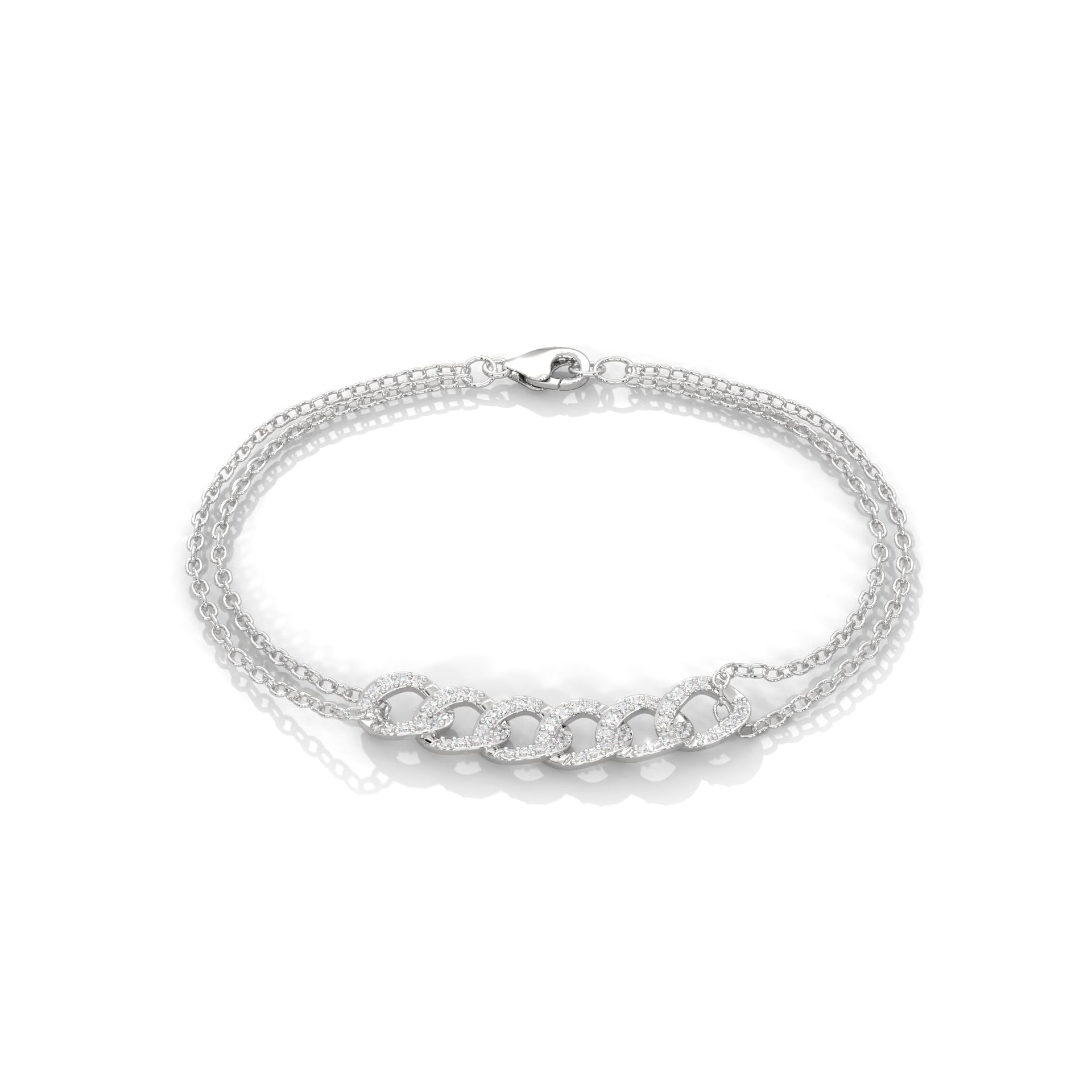 CelestiLink Round-Cut Lab-Grown Diamond Chain Bracelet | 0.30 CTW