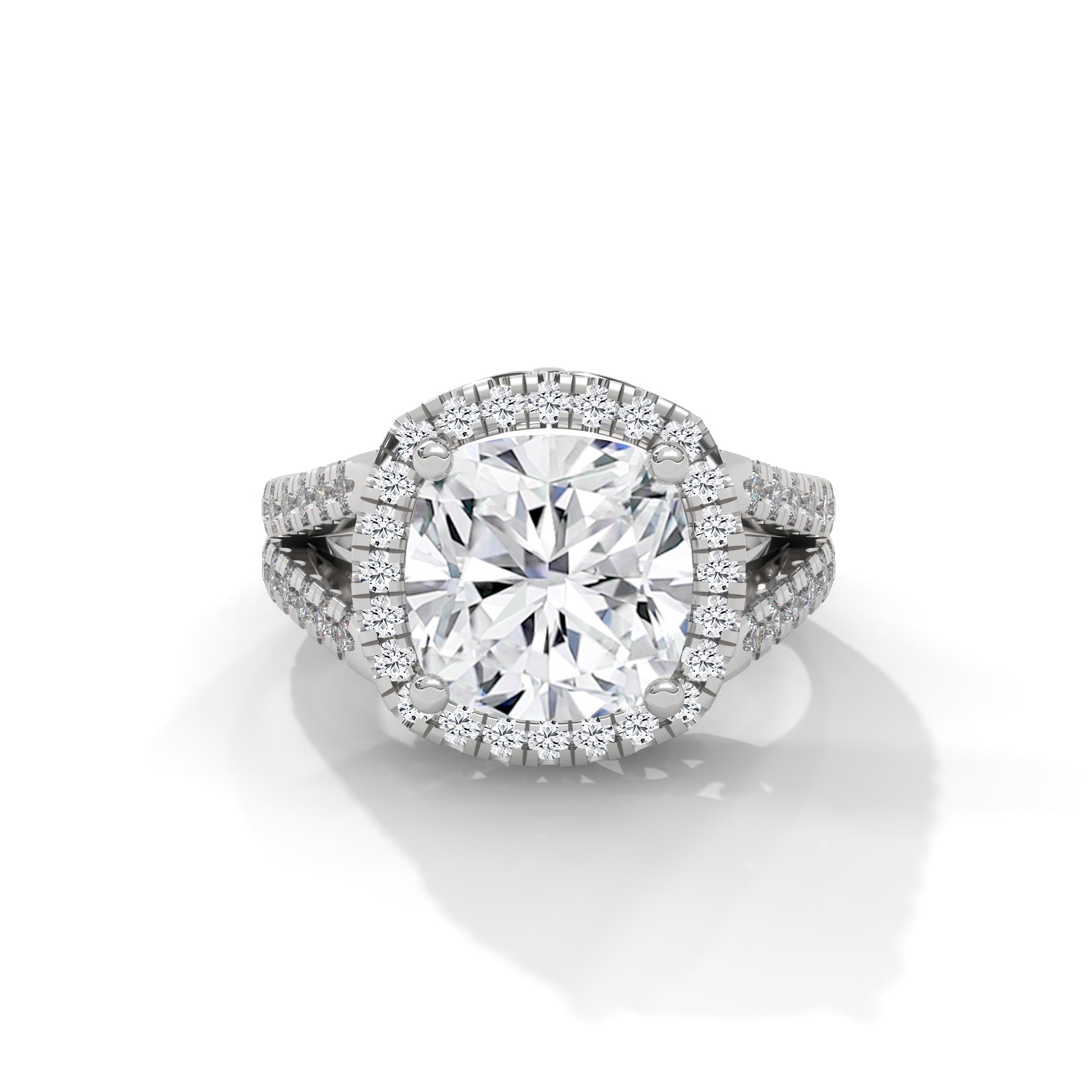 Aurora 6.49 CTW Cushion & Round Lab-Grown Diamond Ring