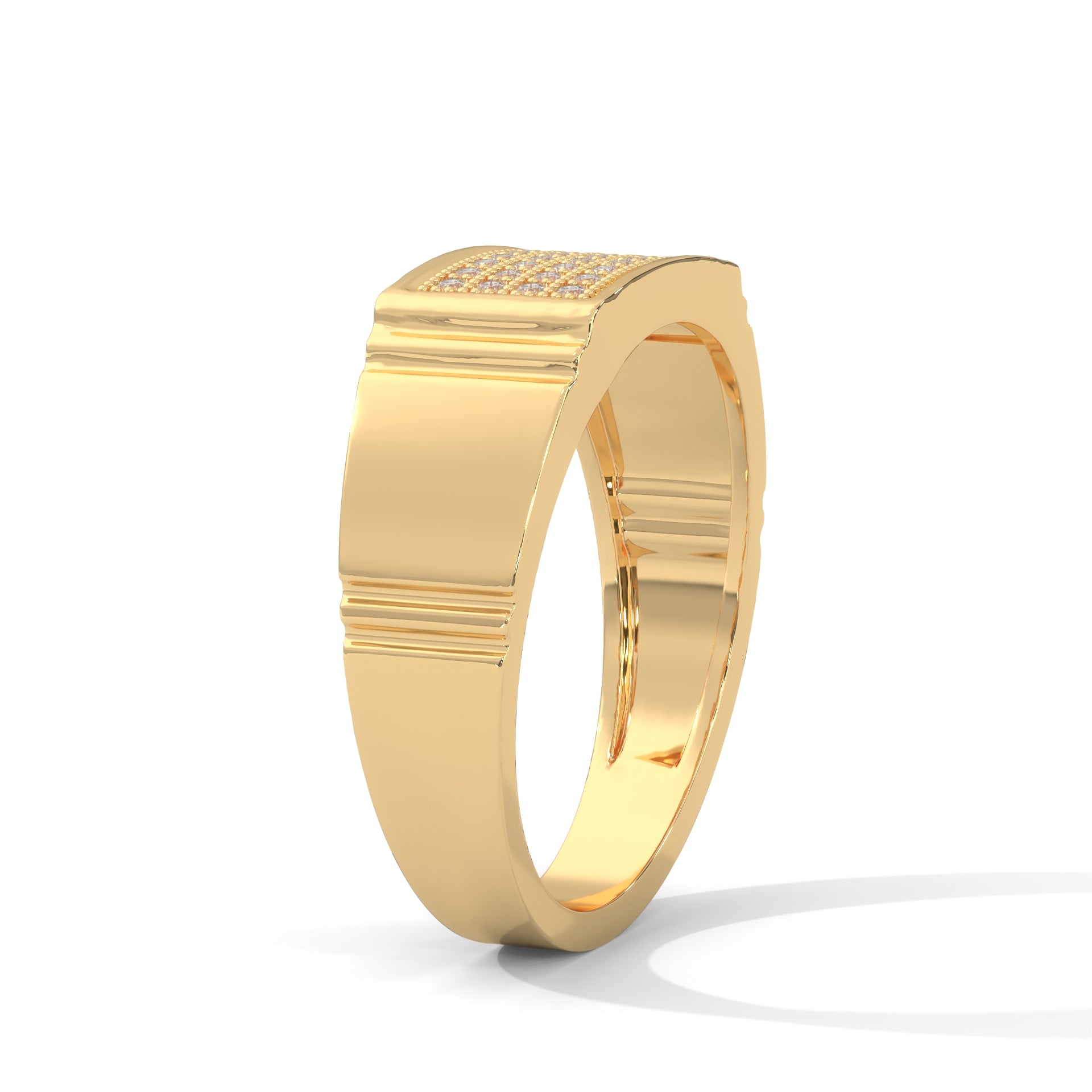 Regal 0.28 CTW Round Lab-Grown Diamond Sleek Men's Ring