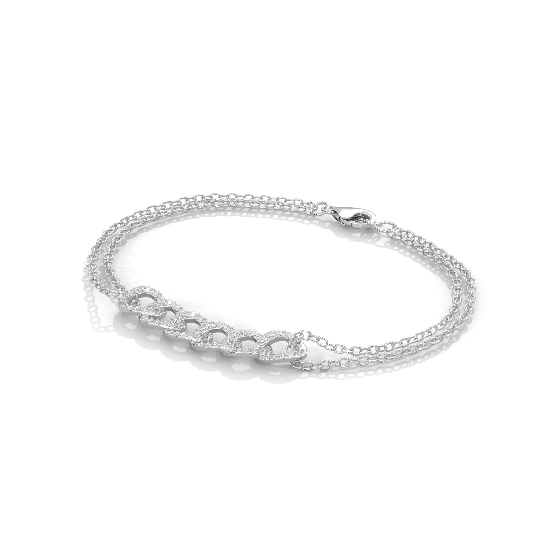 CelestiLink Round-Cut Lab-Grown Diamond Chain Bracelet | 0.30 CTW