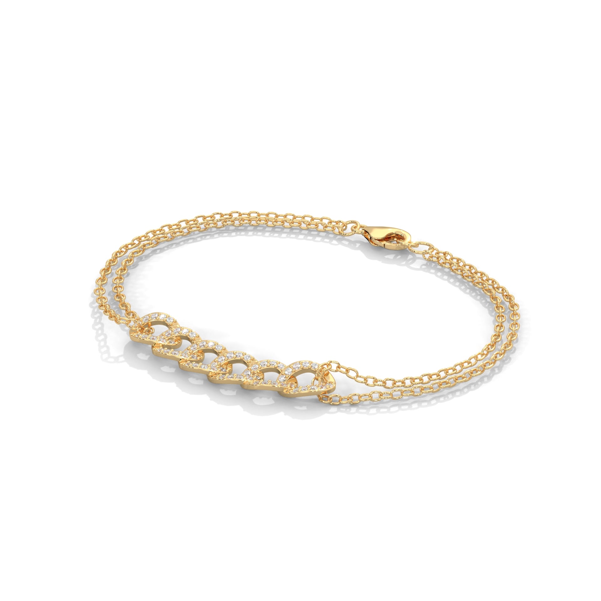 CelestiLink Round-Cut Lab-Grown Diamond Chain Bracelet | 0.30 CTW