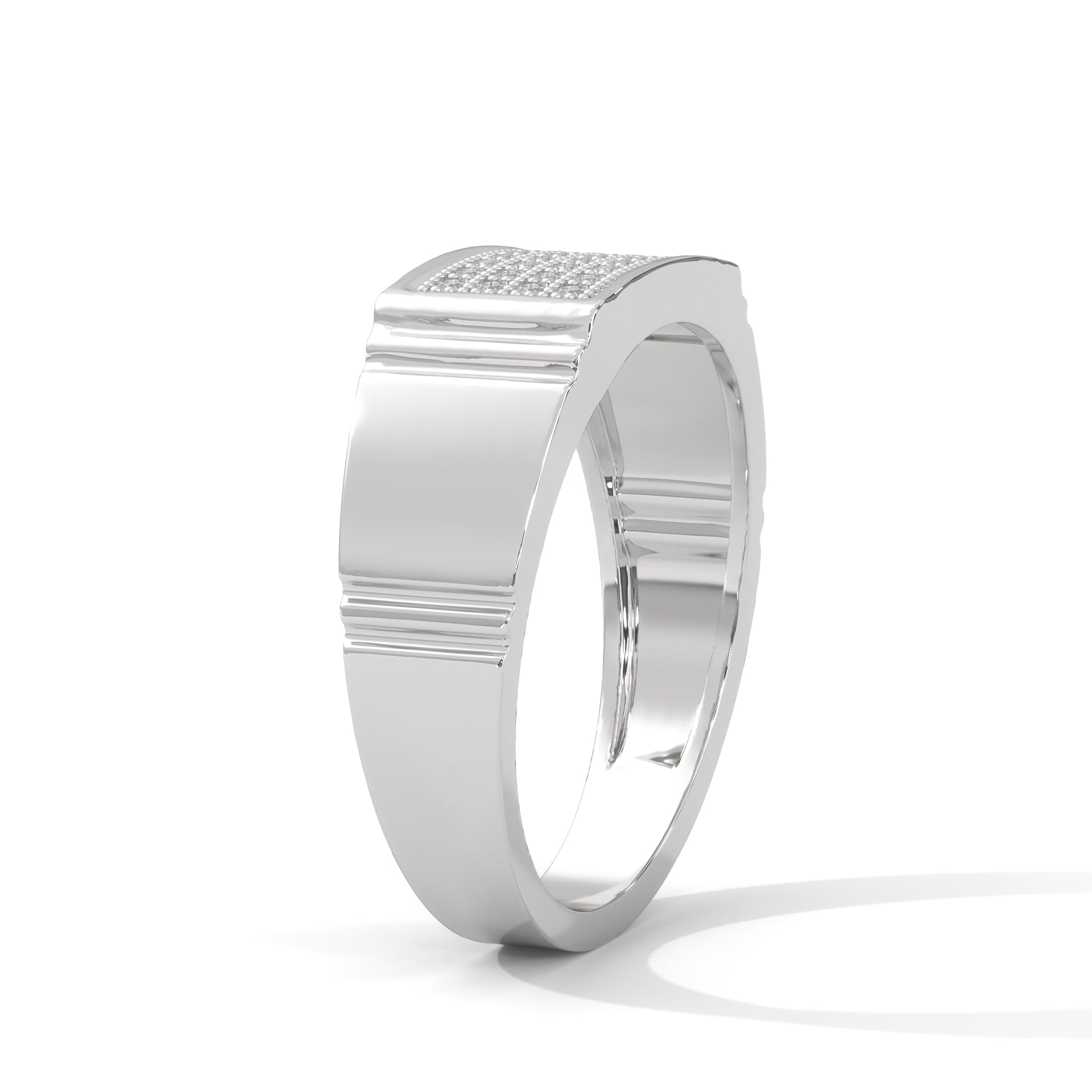 Regal 0.28 CTW Round Lab-Grown Diamond Sleek Men's Ring