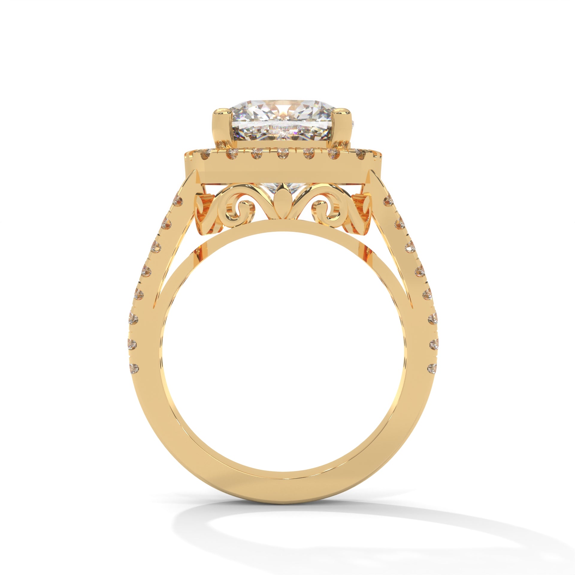 Aurora 6.49 CTW Cushion & Round Lab-Grown Diamond Ring