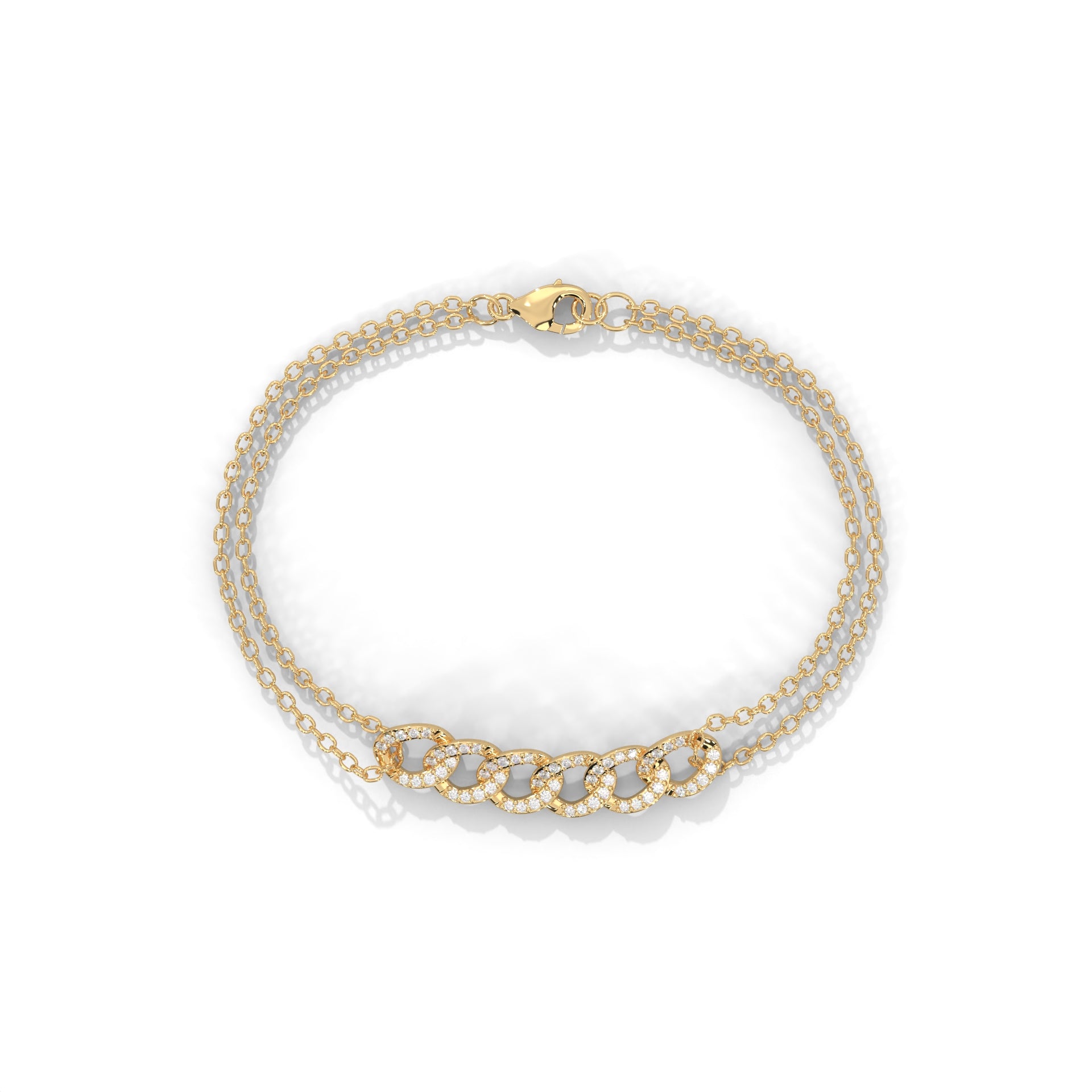 CelestiLink Round-Cut Lab-Grown Diamond Chain Bracelet | 0.30 CTW