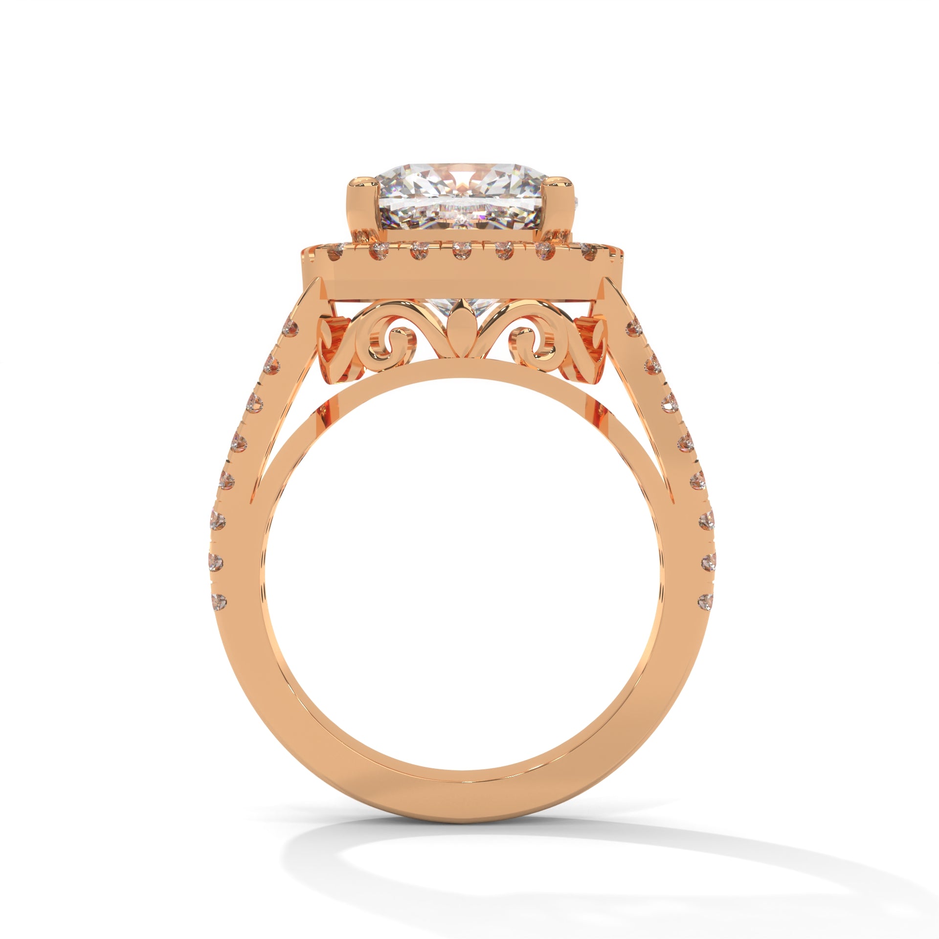 Aurora 6.49 CTW Cushion & Round Lab-Grown Diamond Ring