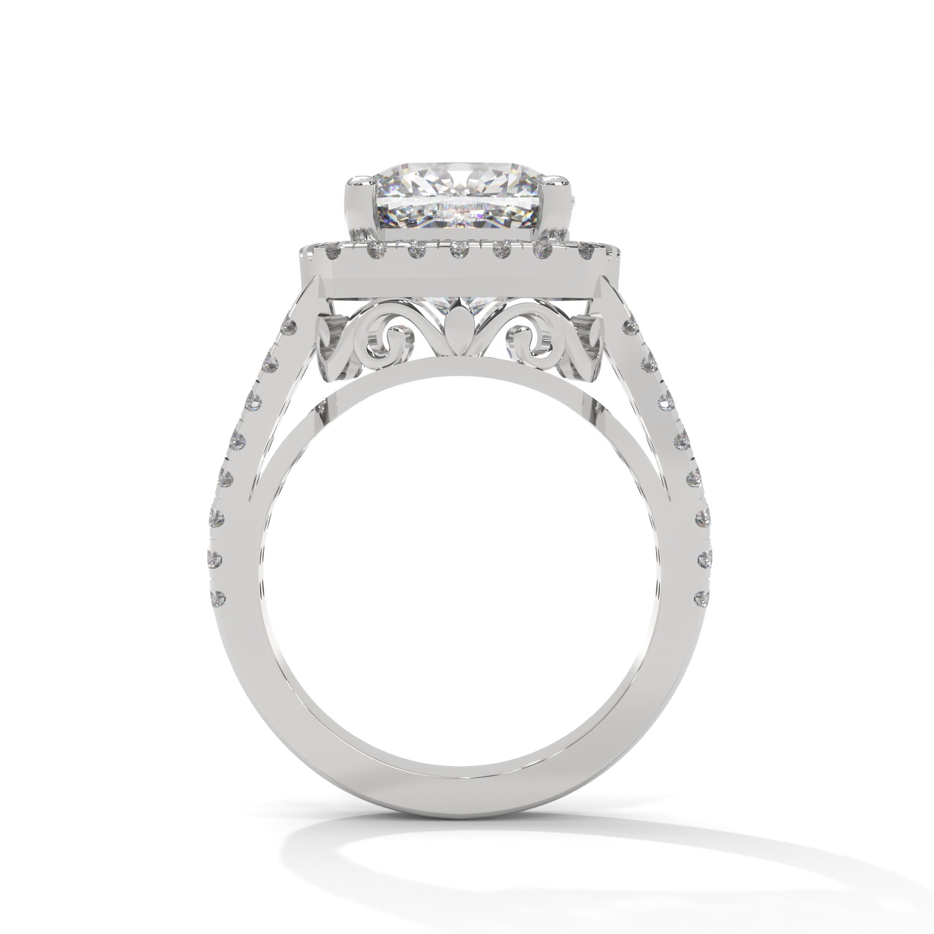 Aurora 6.49 CTW Cushion & Round Lab-Grown Diamond Ring