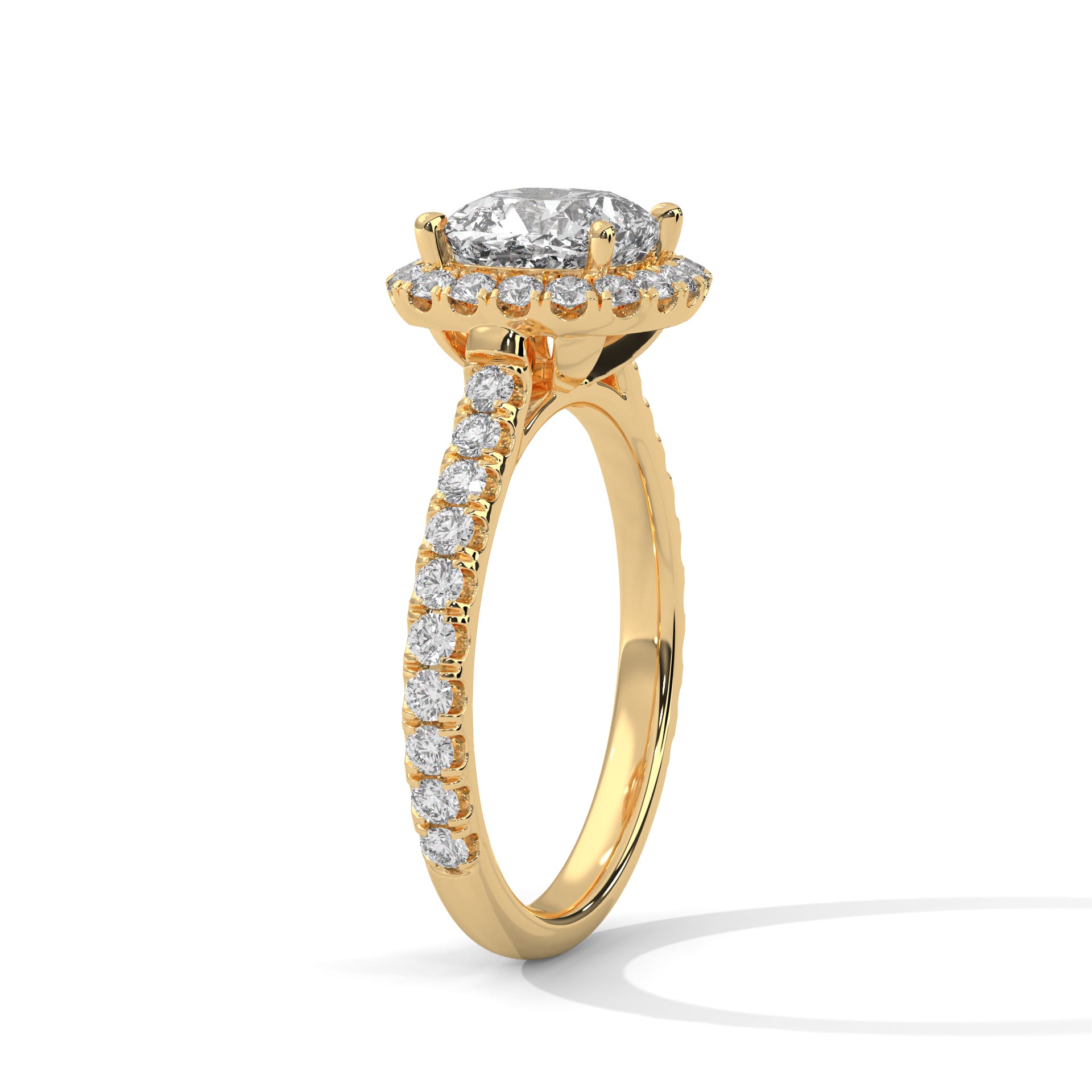 Glimmer 3CT Cushion Lab-Grown Diamond Engagement Ring | 3.61 CTW