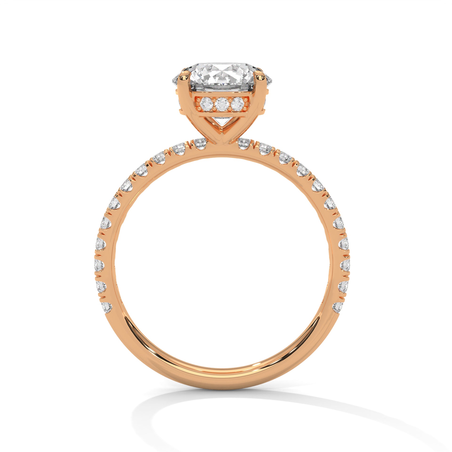 Classic Pave 2.47CTW Round Lab-Grown Diamond Engagement Ring