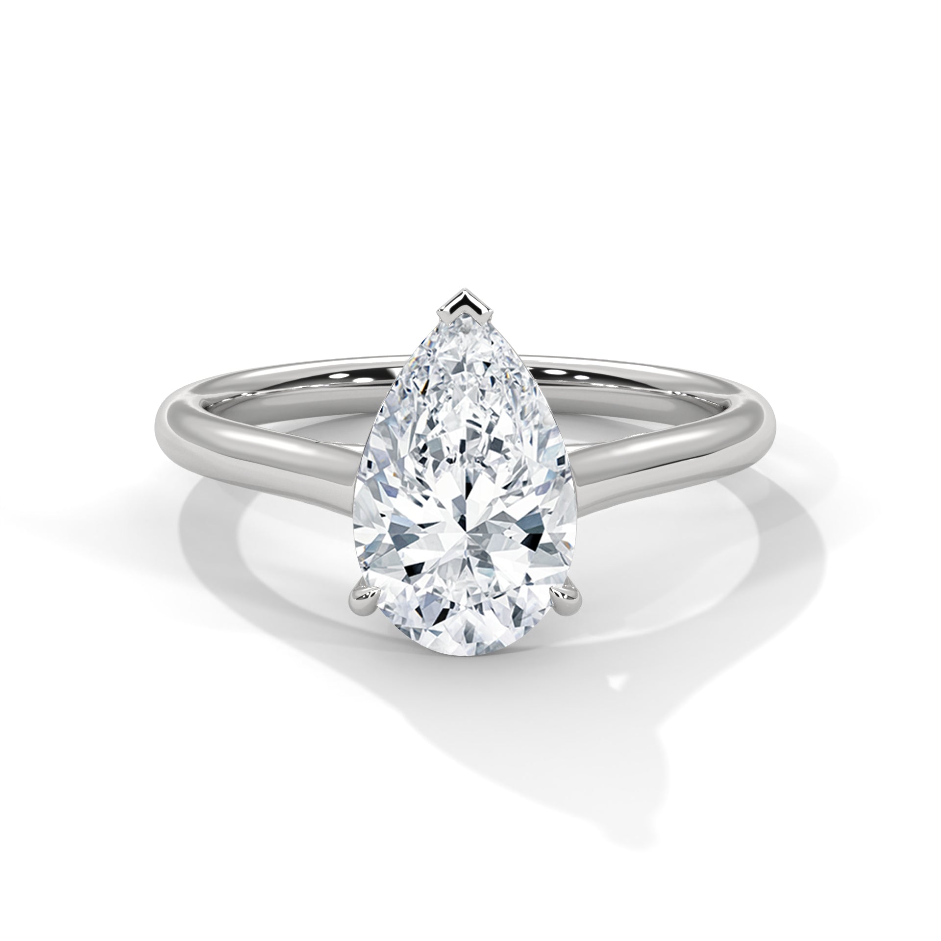 Celestia Pear 2 CT Diamond Solitaire Engagement Ring | 14K & 18K Gold
