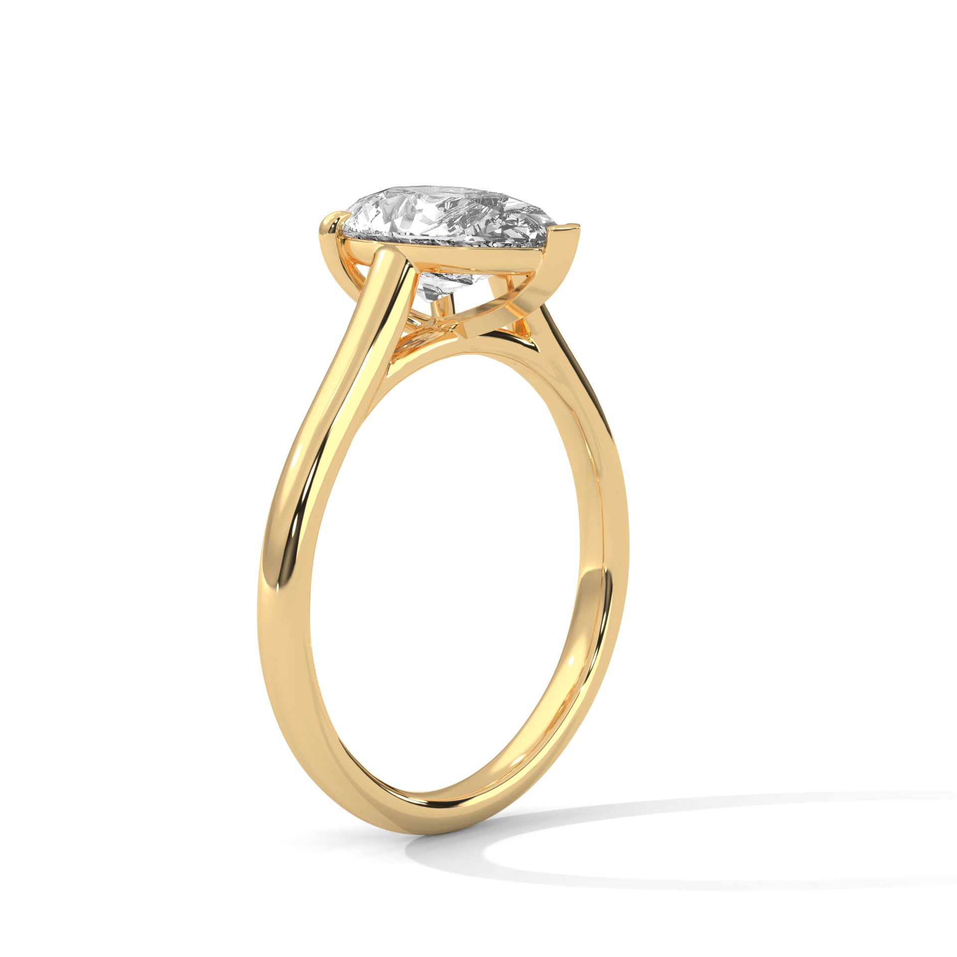 Celestia Pear 2 CT Diamond Solitaire Engagement Ring | 14K & 18K Gold