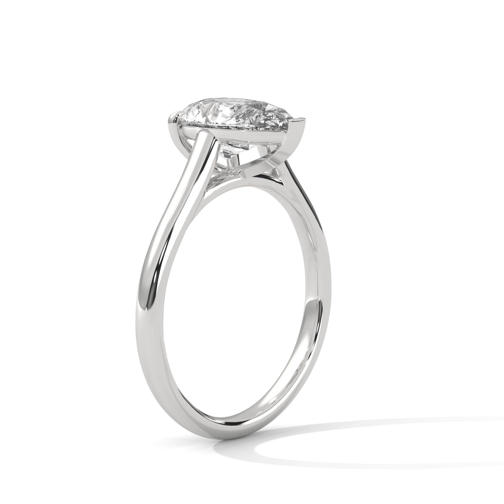 Celestia Pear 2 CT Diamond Solitaire Engagement Ring | 14K & 18K Gold