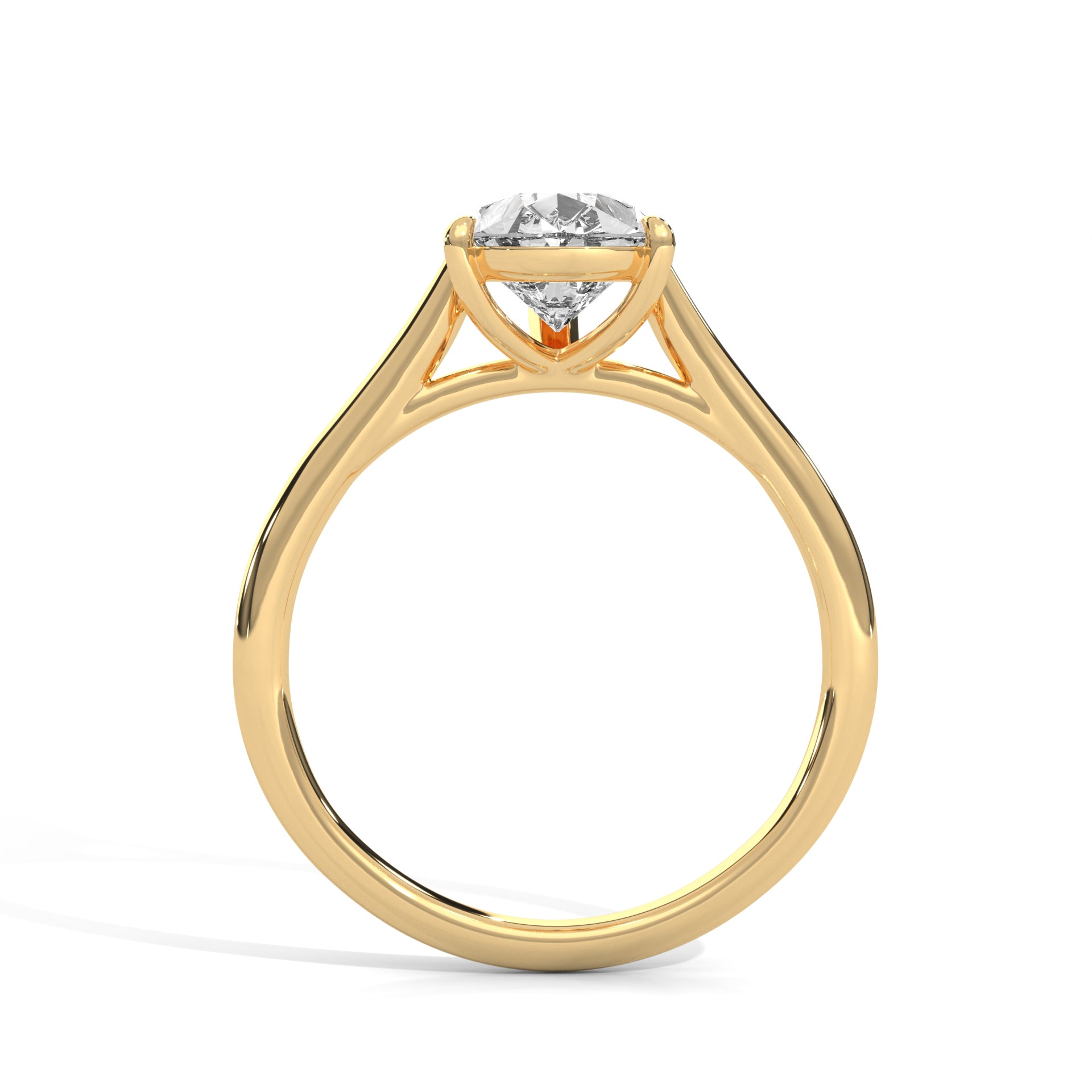 Celestia Pear 2 CT Diamond Solitaire Engagement Ring | 14K & 18K Gold