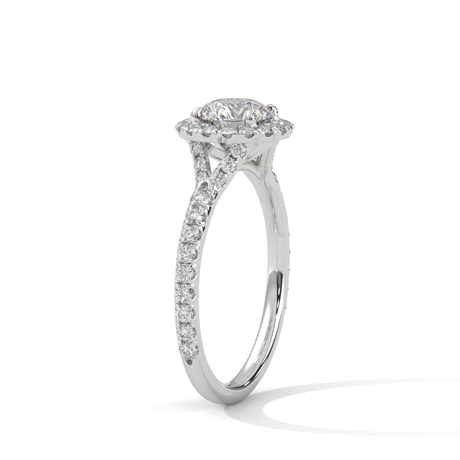 Nivara Glow 3 CT Lab Grown Round-Cut Diamond Halo Ring | 3.44 CTW