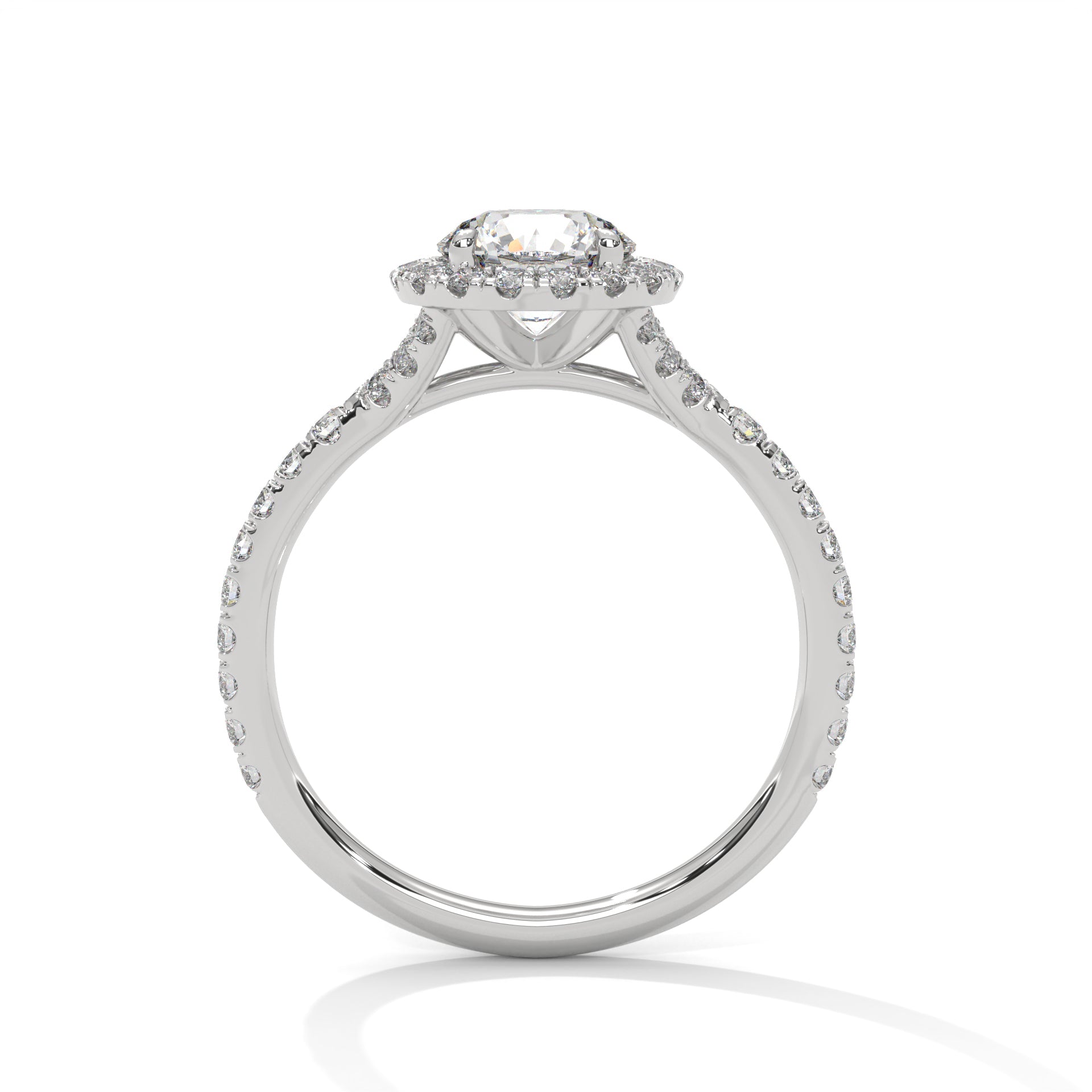 Nivara Glow 3 CT Lab Grown Round-Cut Diamond Halo Ring | 3.44 CTW